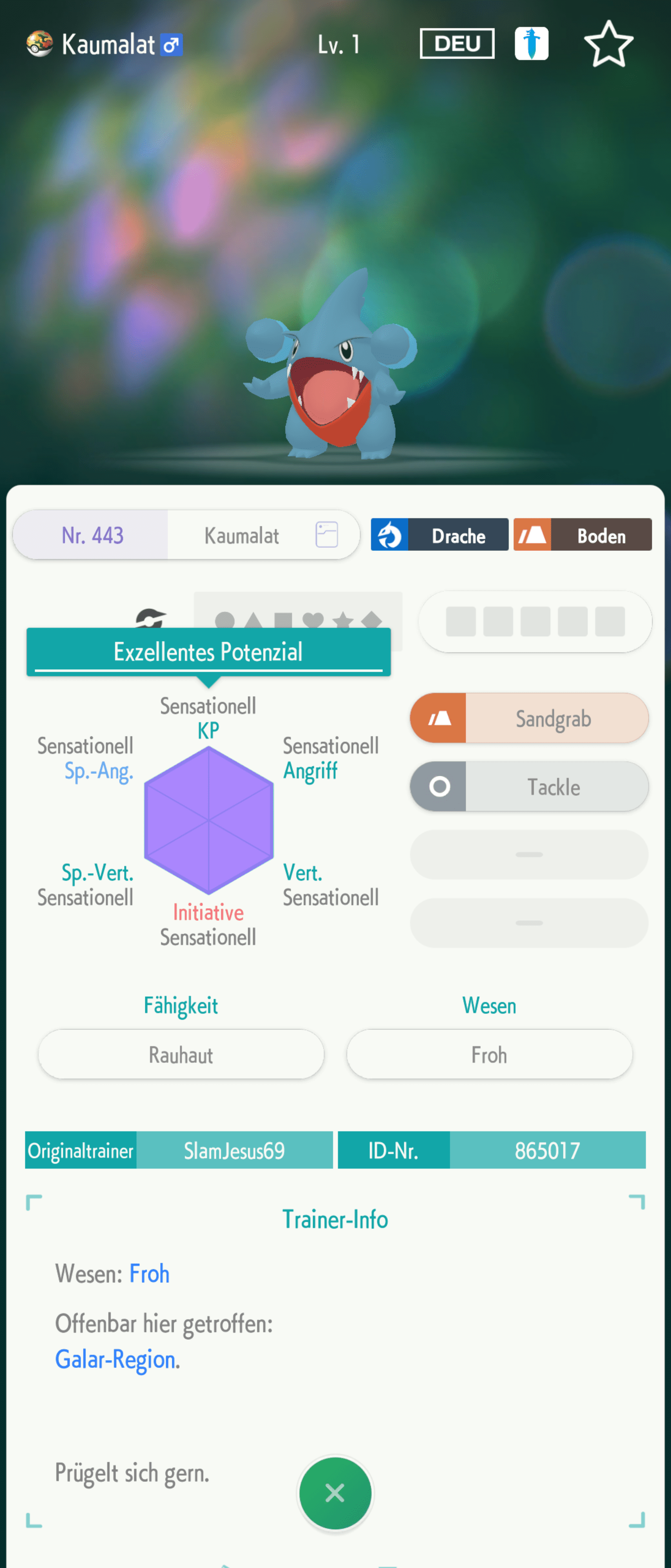 FT legit 6iv gible, jolly nature, HA, safari ball (several available