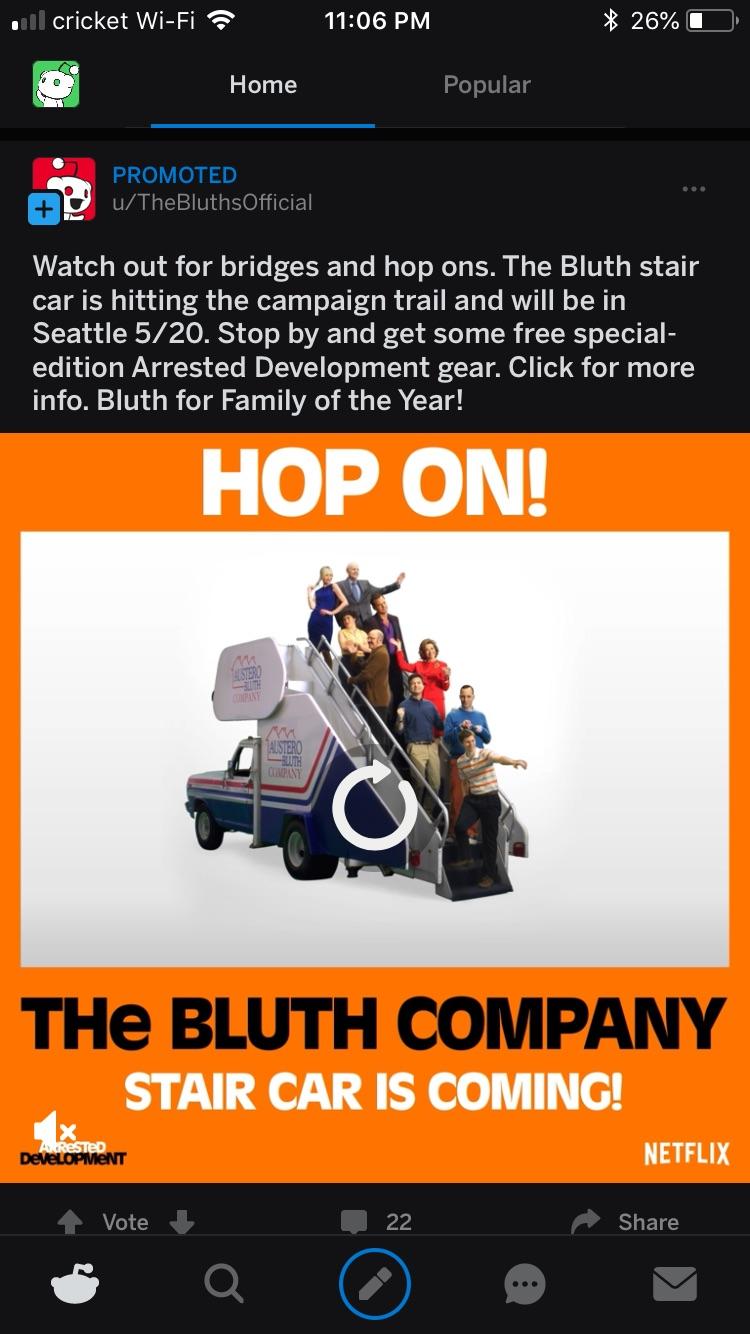 The first Reddit ad that I found actually interesting arresteddevelopment