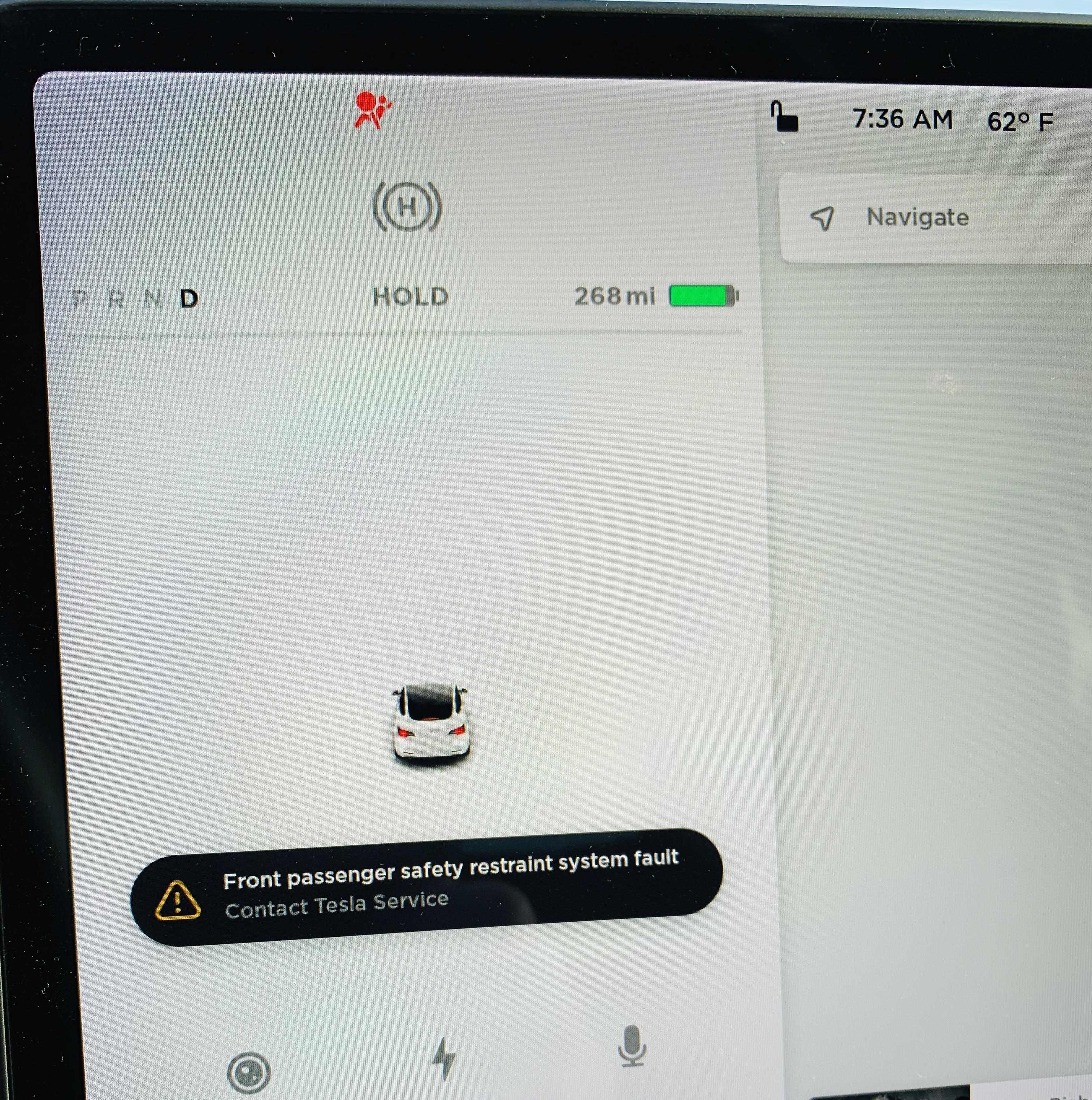 Anyone have this issue Safety Restraint Fault TeslaModel3