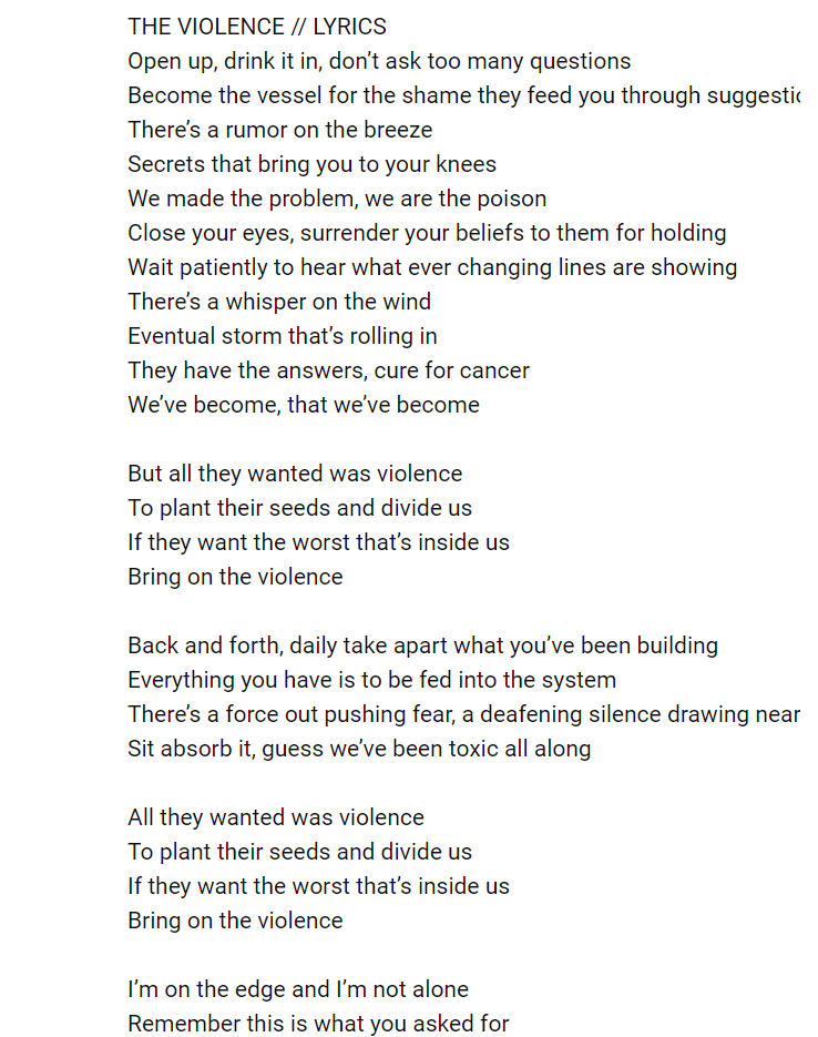 Lyrics r/AskingAlexandria