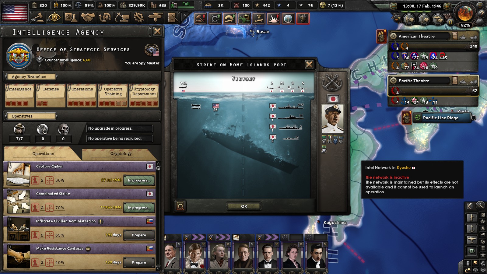 A reverse Pearl Harbor, coordinated strike is much more effective than