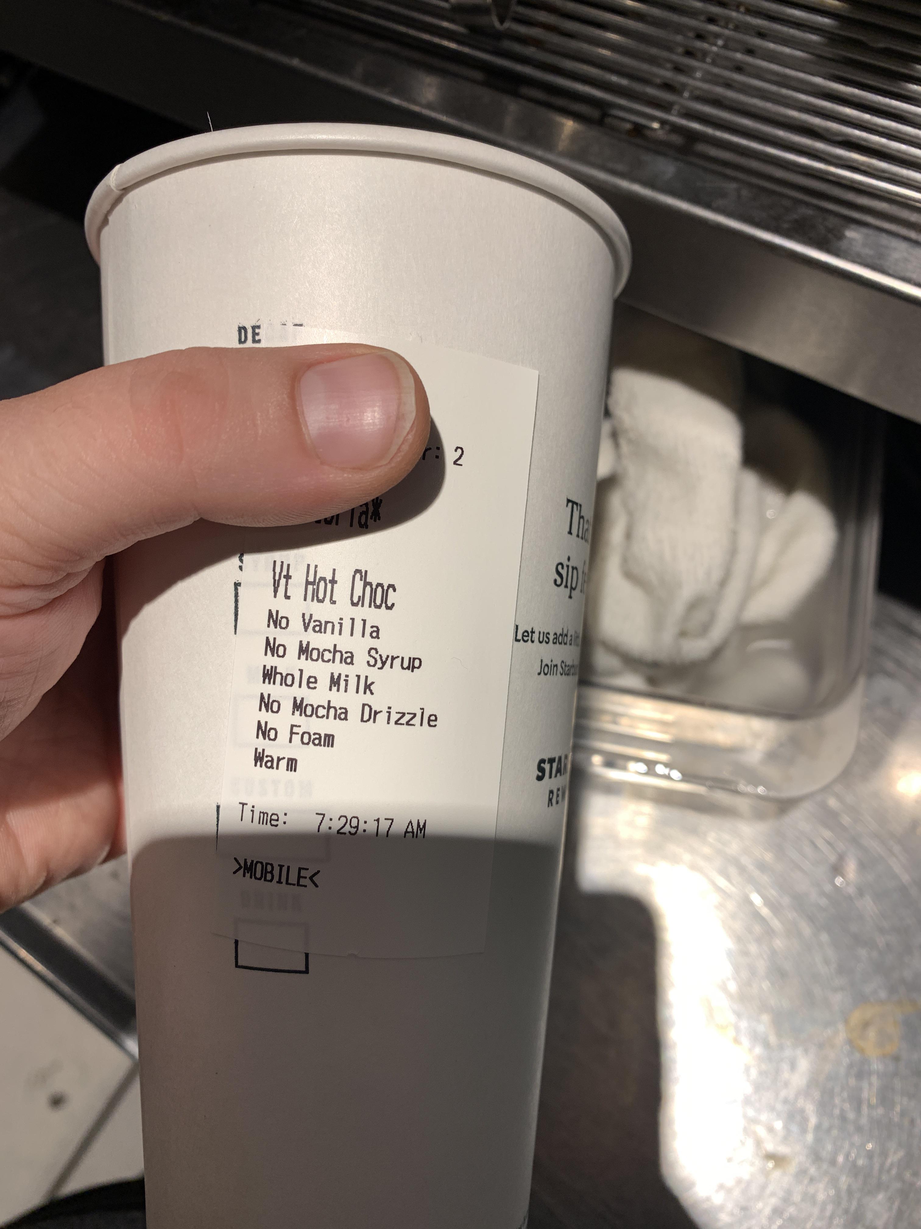So.. you want steamed milk? Lol r/starbucks