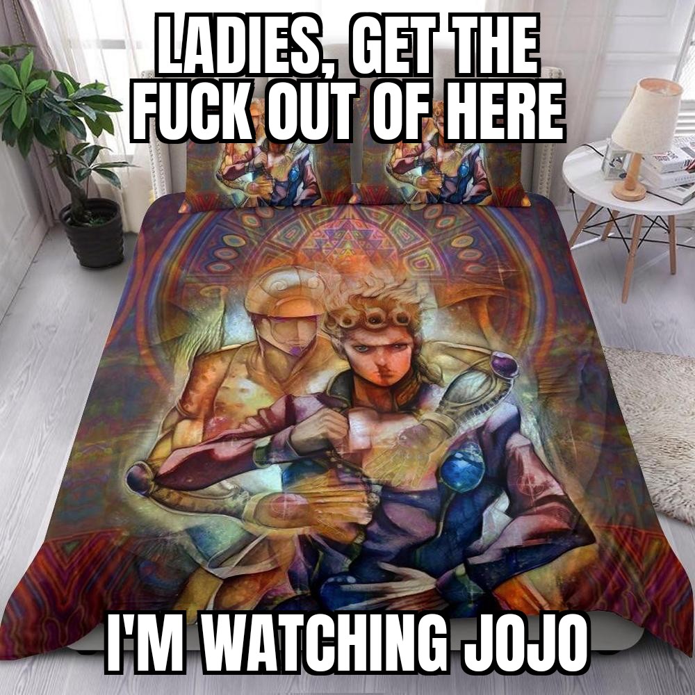 With my Johnny body pillow r/ShitPostCrusaders