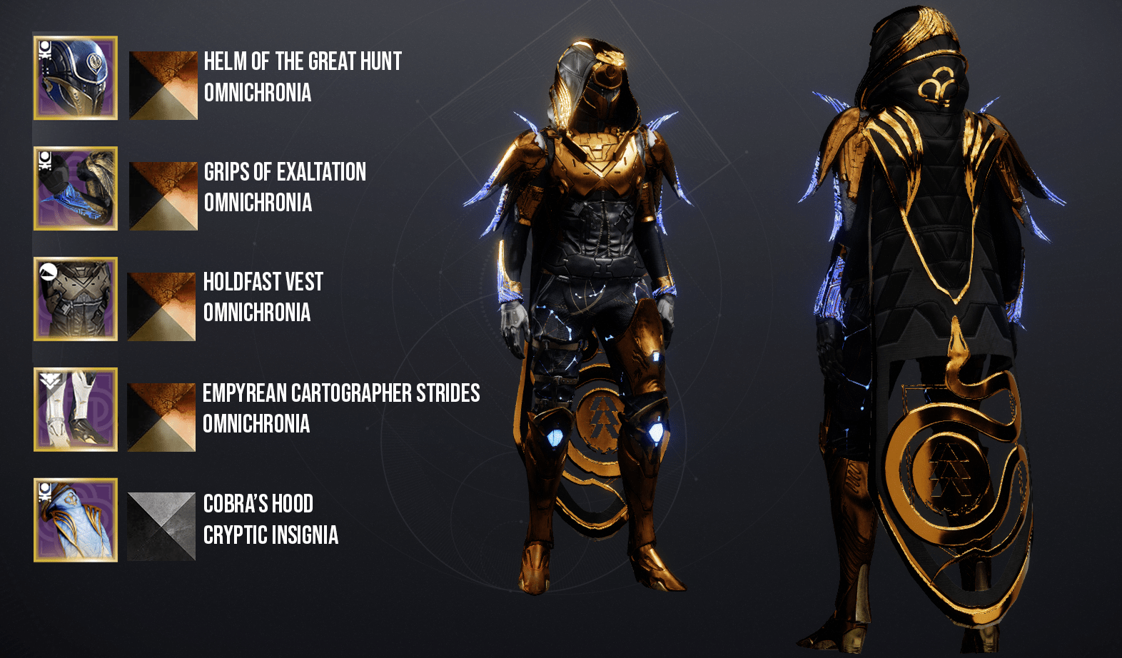 my gold and blue look for my hunter, one of my favourite looks i've