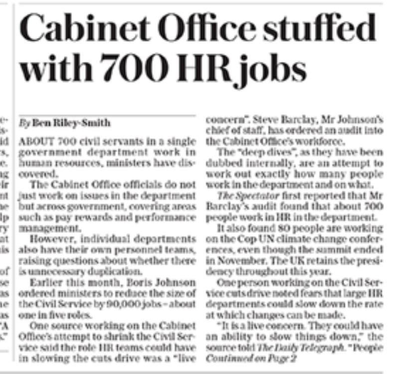 Ah yes, that would be Civil Service HR.. created to make HR more efficient across government to