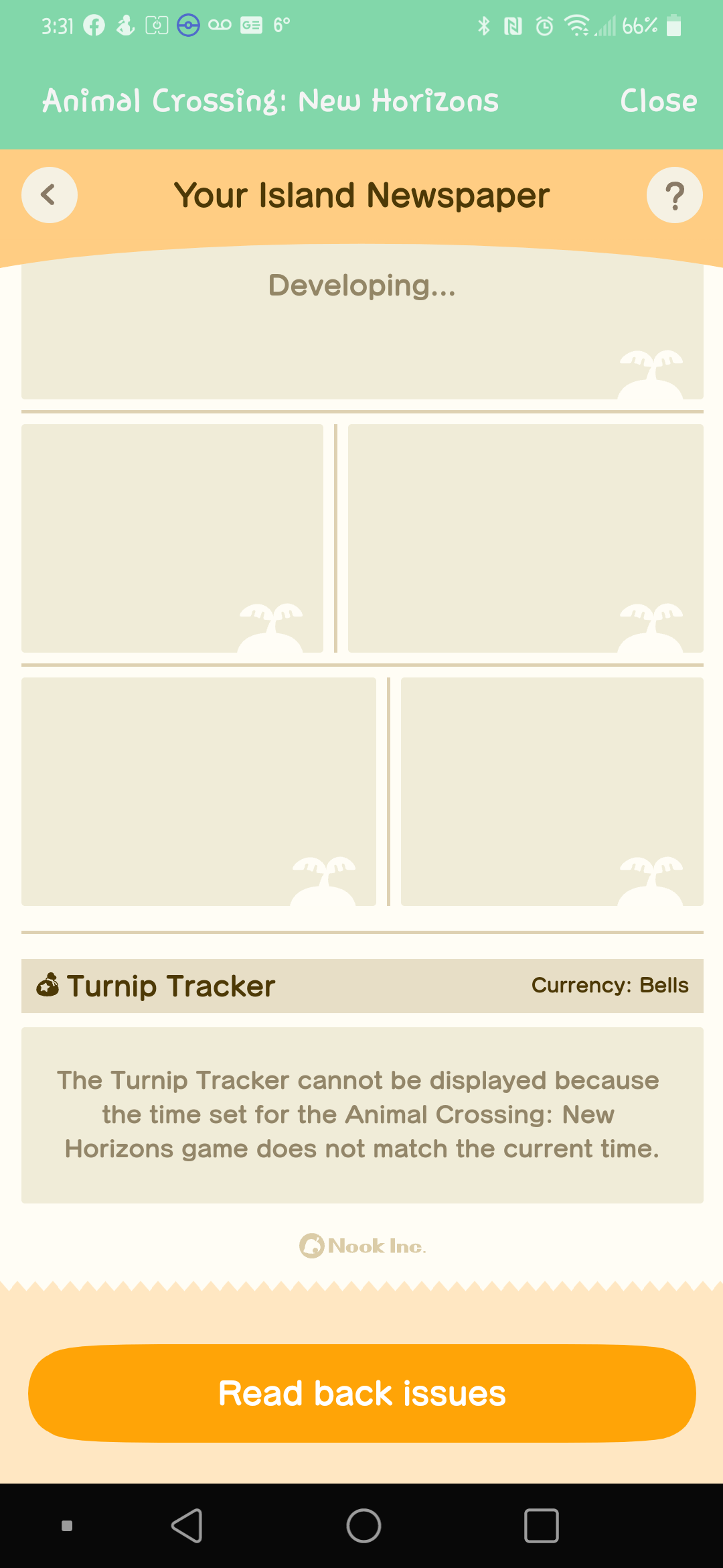 Is anyone else having this problem ? The new acnh nooklink turnip