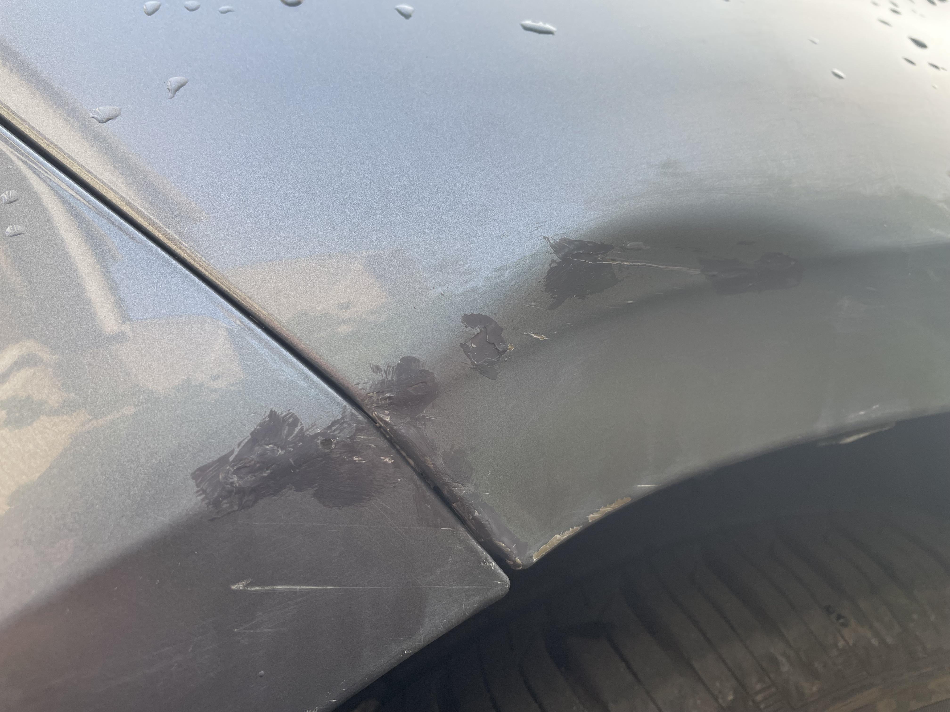 How fix these dark blue car paint spots? Just add clear coat ? r/Autobody