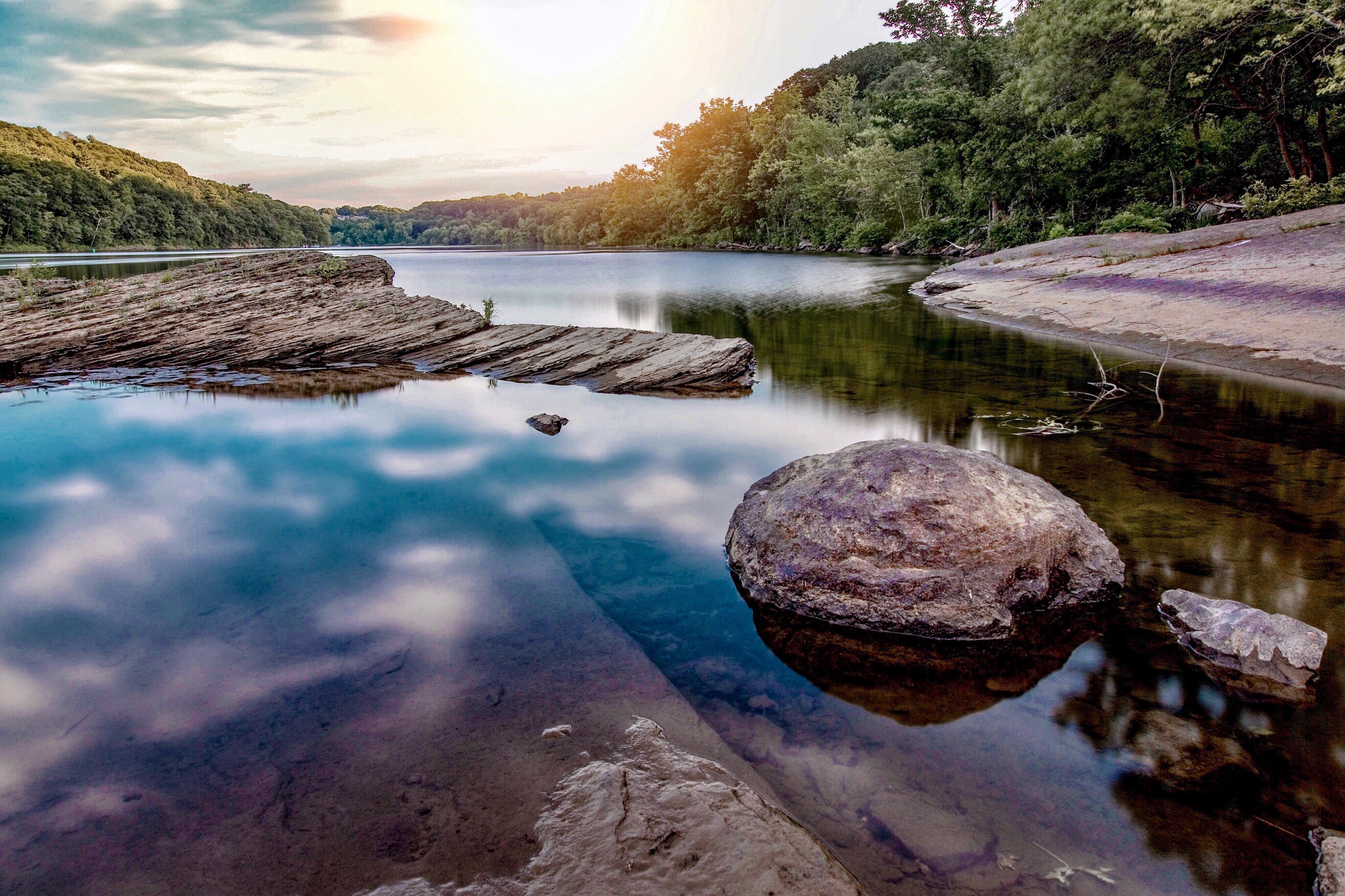 30 second exposure, Connecticut River, Holyoke, Massachusetts 4096x2304