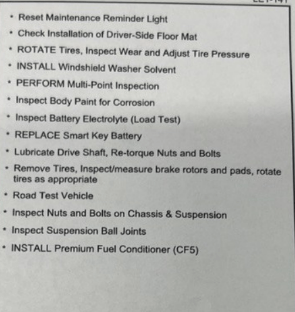 Am I getting ripped off with these maintenance items for $175? My car