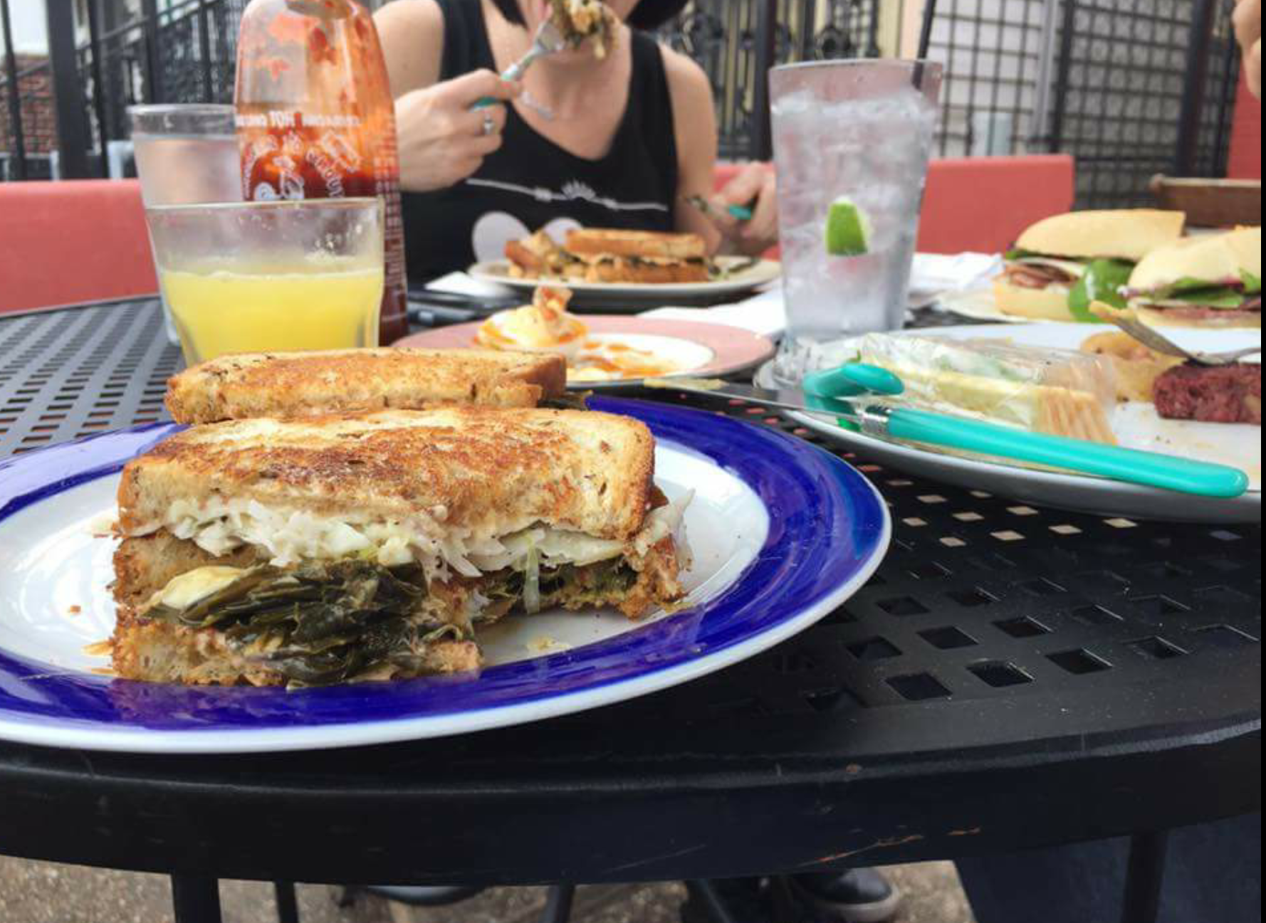 Collard Green Melt from Turkey and the Wolf in New Orleans r