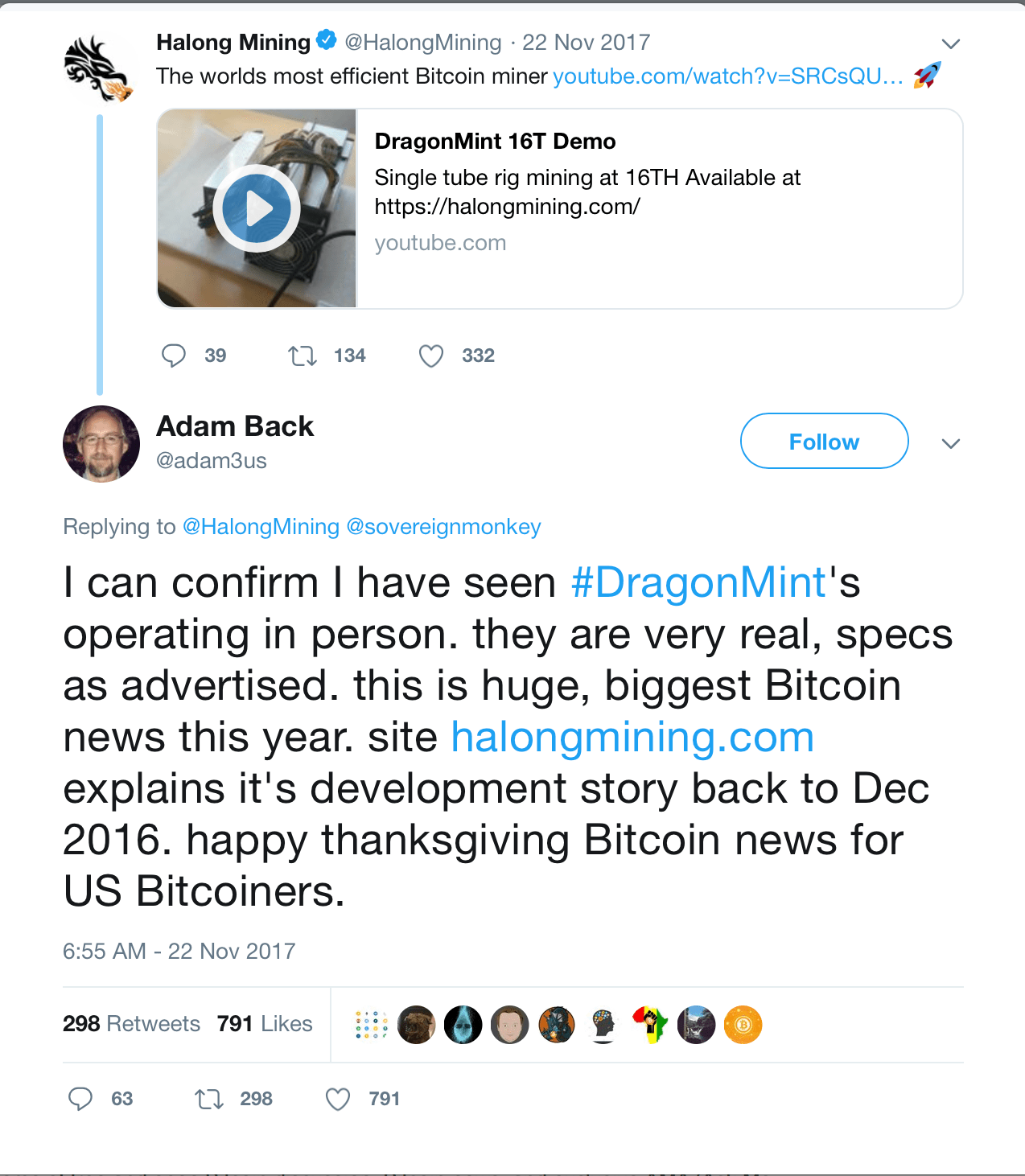 Blockstream CEO (Adam Back) 2017" I can confirm I have seen 
