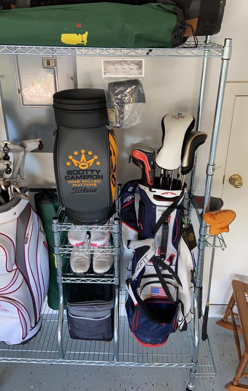 Ordered a golf rack from Costco to get the garage golf set up a bit more organized! r/golf