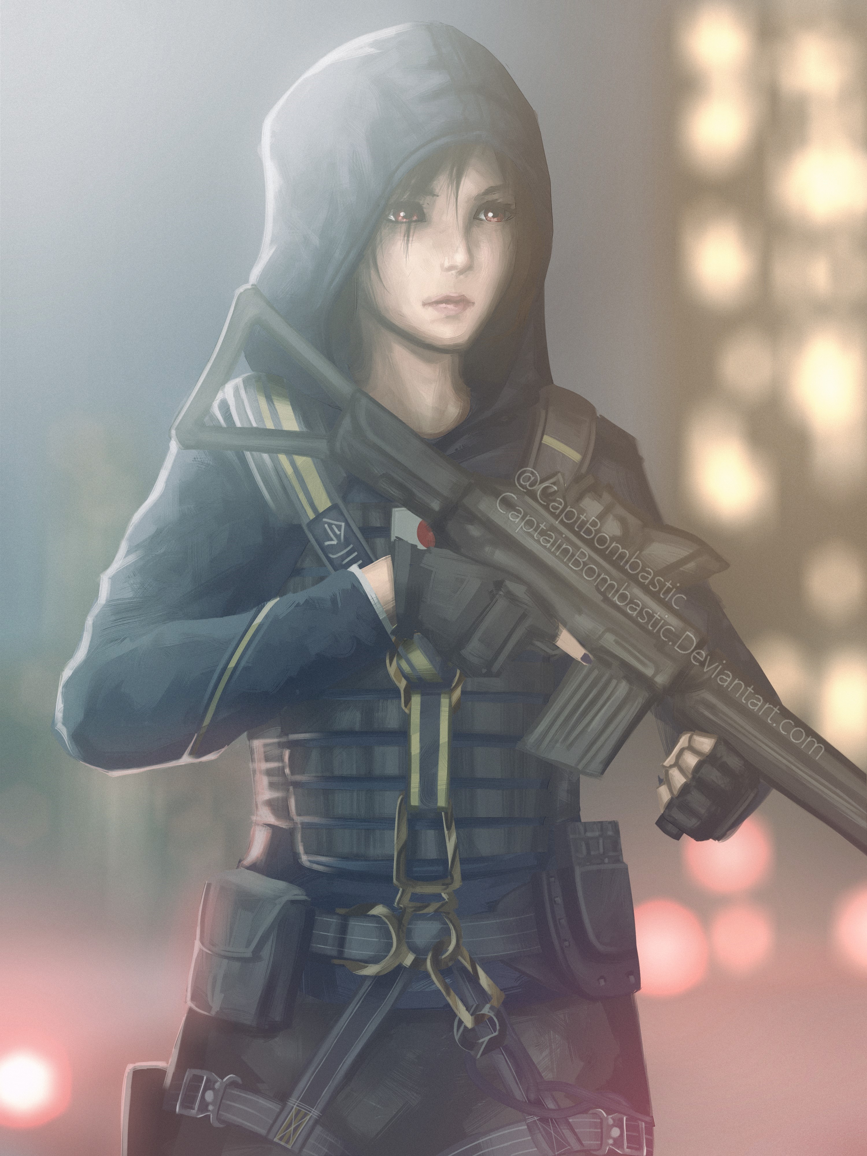 Pensive Hibana Art by CaptainBombastic (x-post /SiegeArt) : Rainbow6