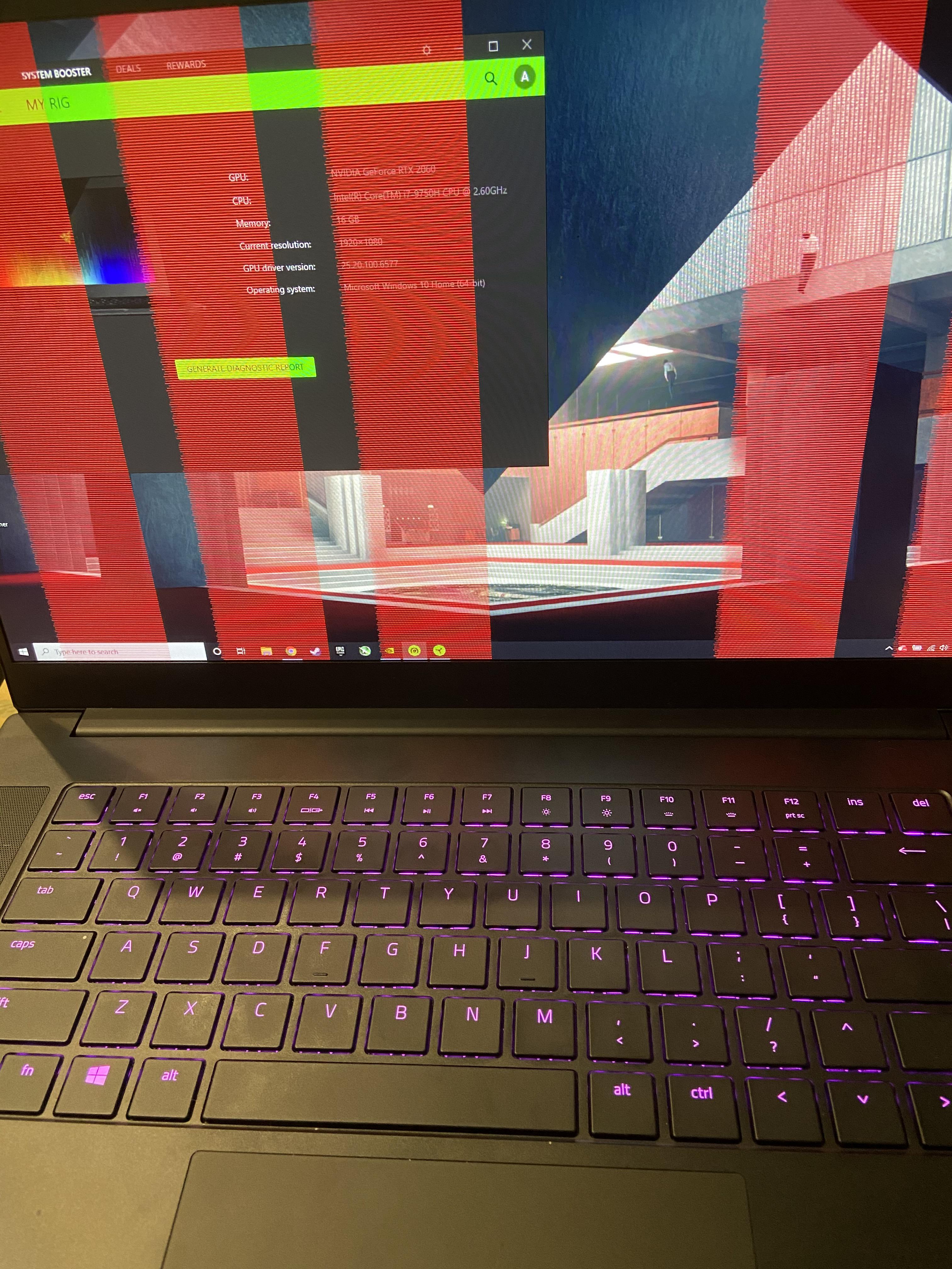 Razer Blade 15 display sporadically getting flickering red lines r/razer