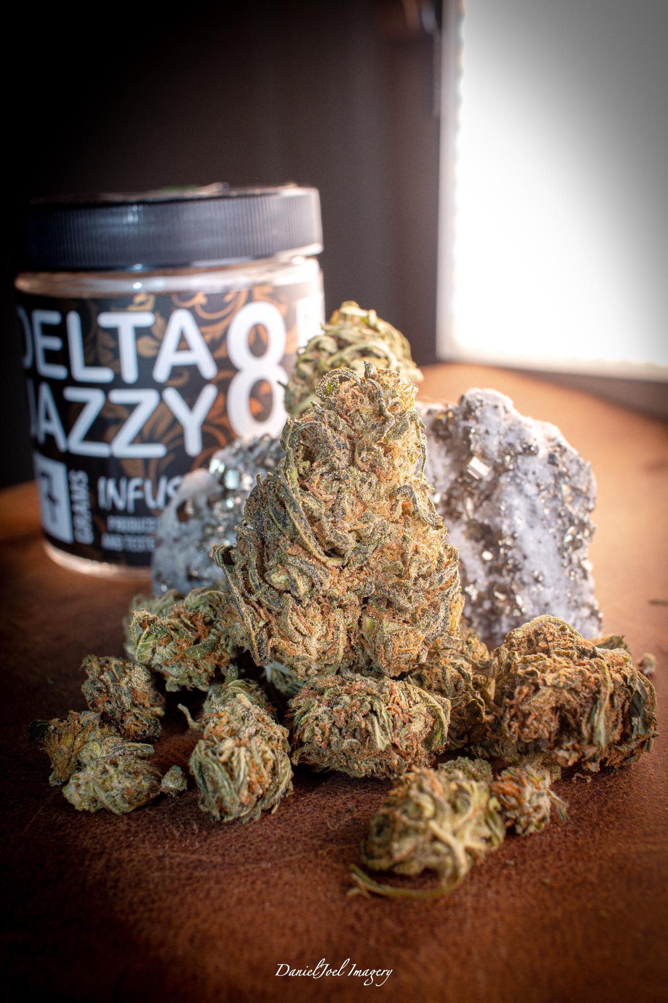 CBD HempDirect Jazzy Hemp Flower w/D8 infused kief & distillate. I'll