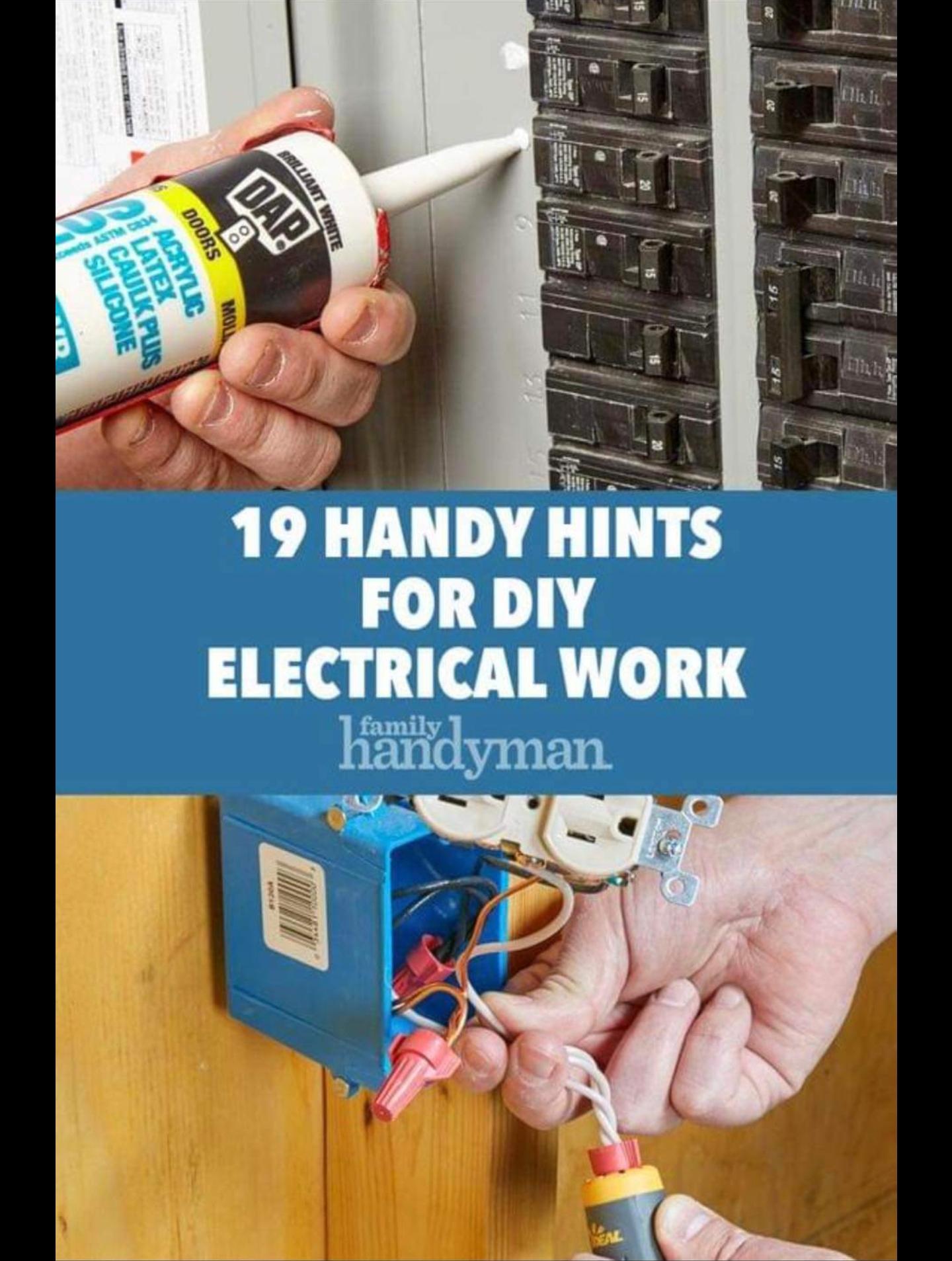 DIY TIPS AND TRICKS I TELL YA r/electricians