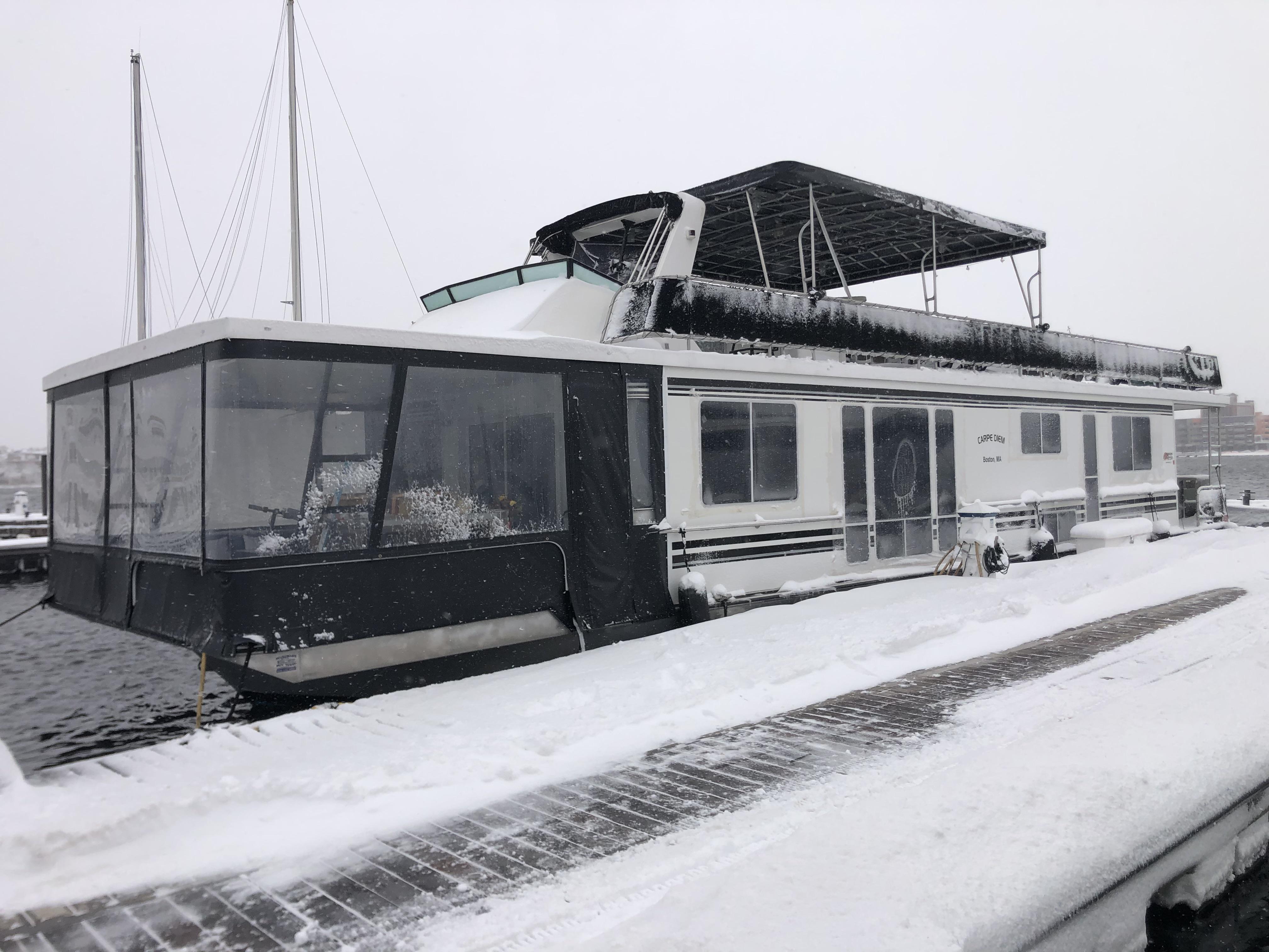 2 best r/houseboats images on Pholder Our first winter storm aboard
