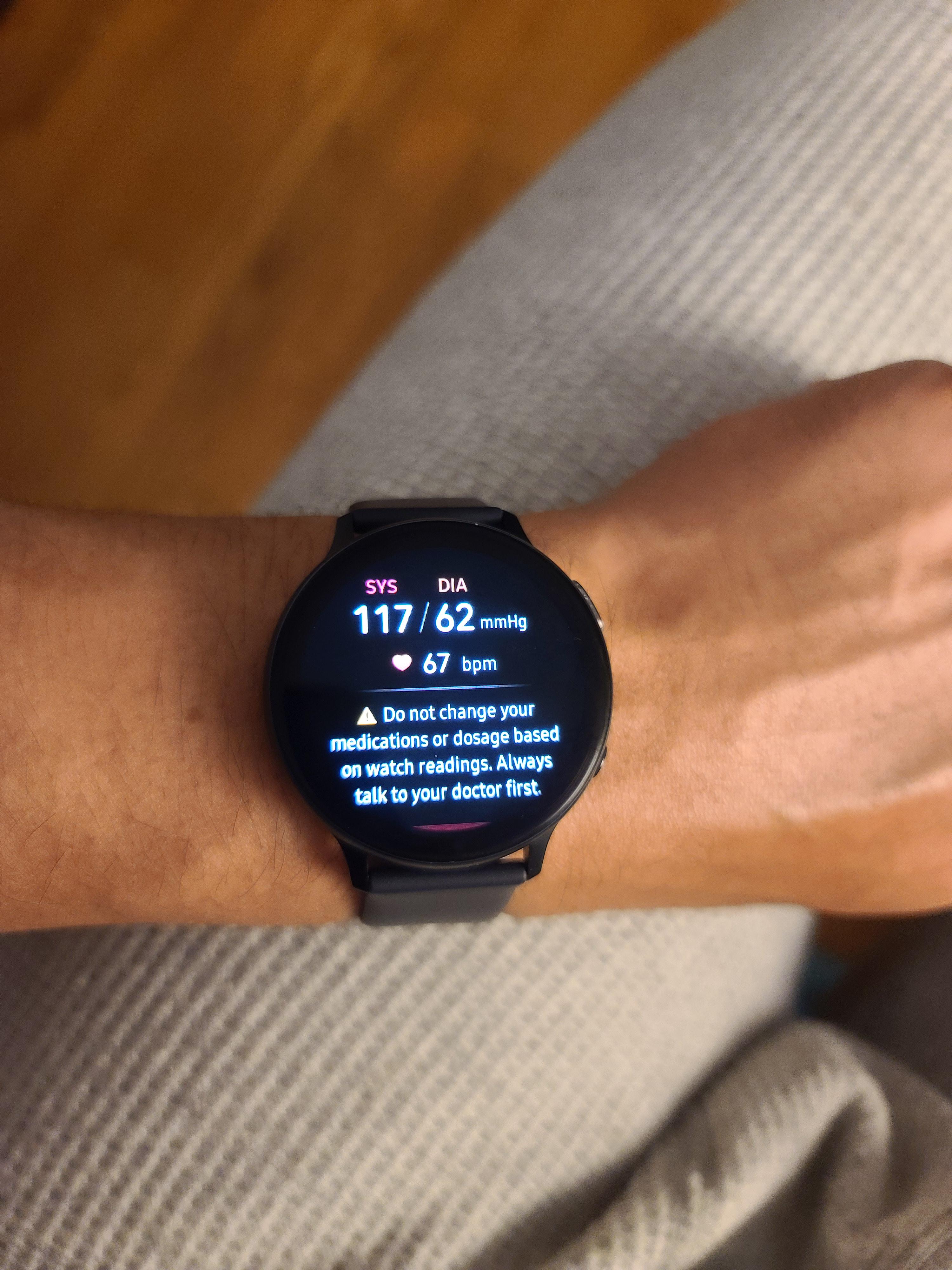 Blood Pressure reading on Galaxy Watch Active 2. r/samsung
