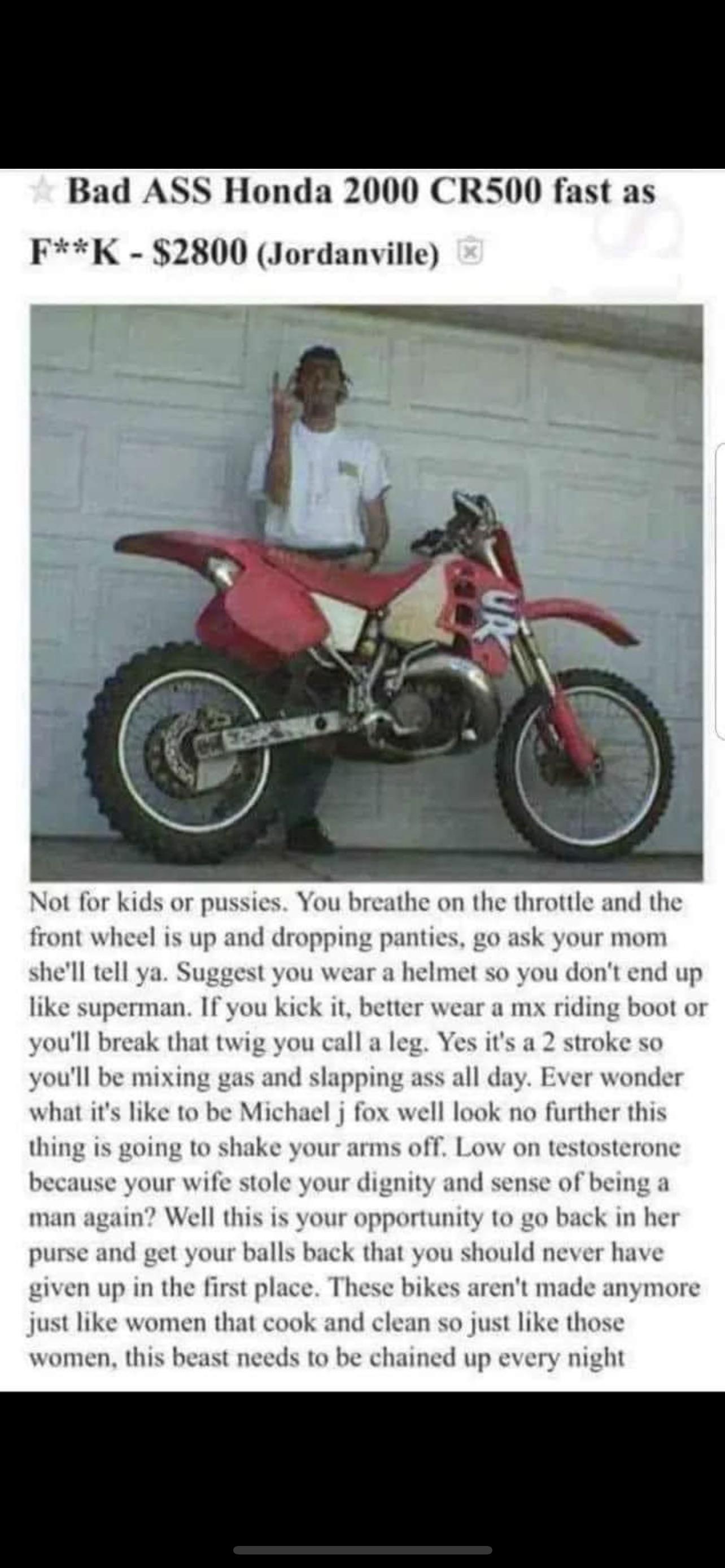 Best sales pitch ever! r/CrackheadCraigslist