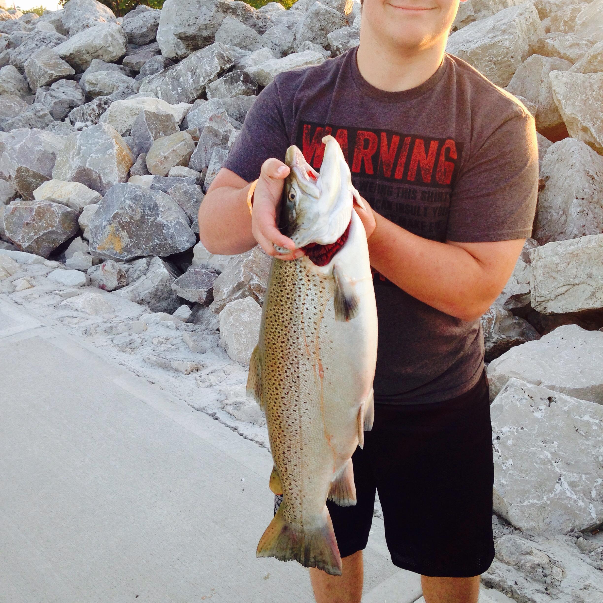 Kenosha Wisconsin off the pier. Second cast ever in Wisconsin r/Fishing