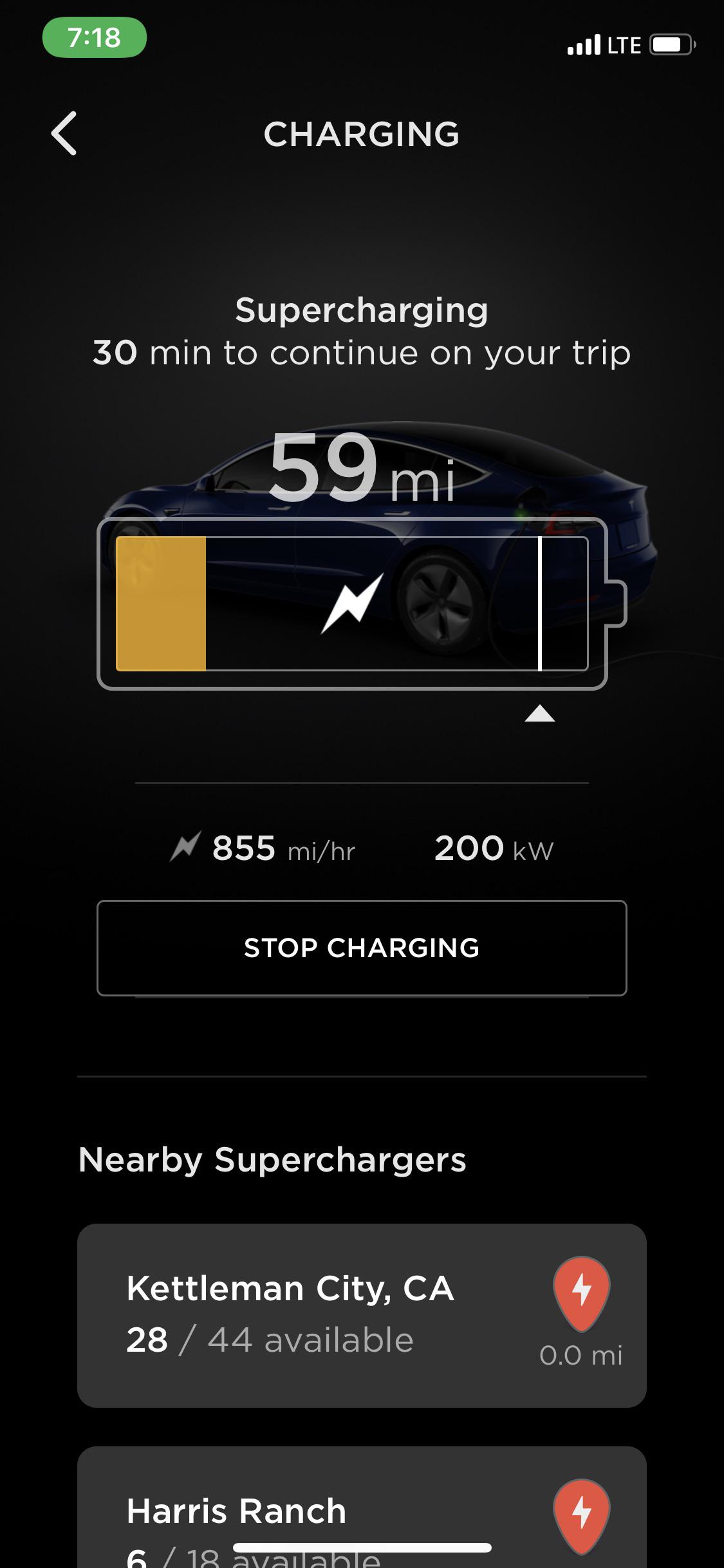 Kettleman City now has V3 (up to 250kW) Superchargers (all the single