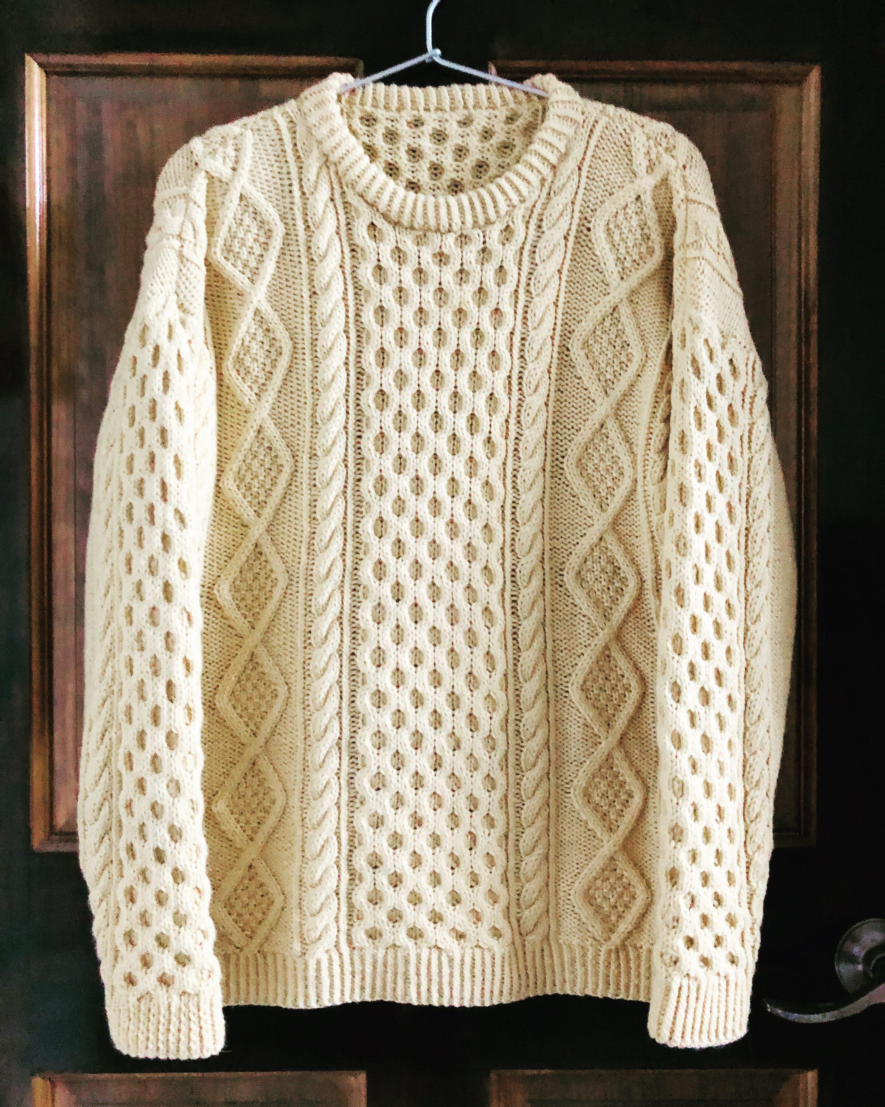 First Fisherman's Sweater Design r/knitting