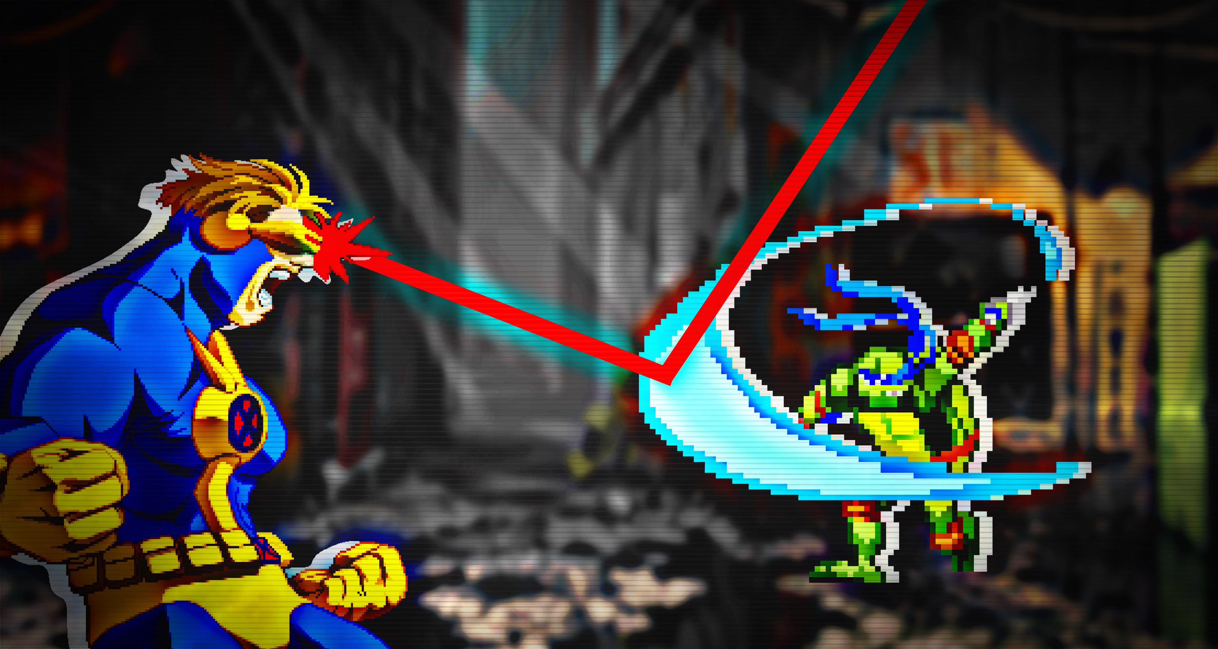 Cyclops vs Leonardo (Marvel vs TMNT) fight art r/DeathBattleMatchups