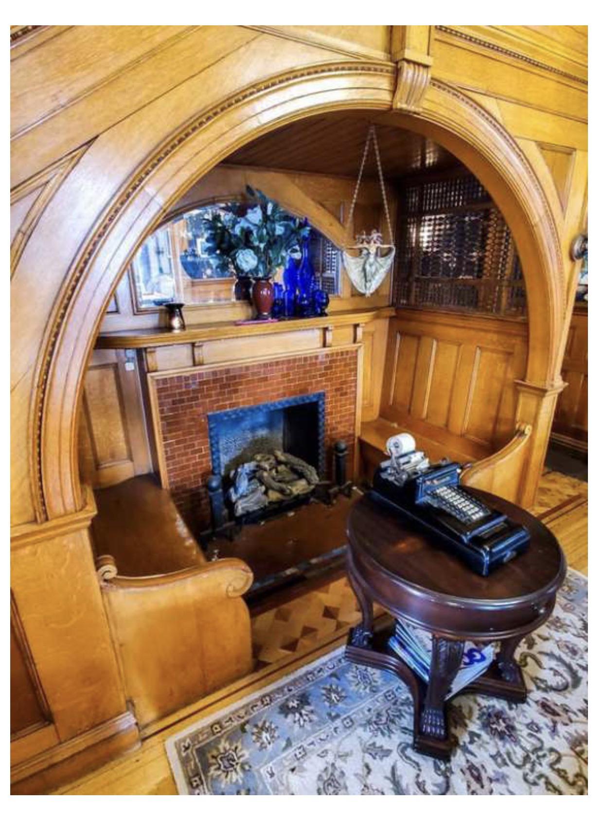 Cozy fireplace under the stairs in a house in Plattsburgh, NY r/CozyPlaces