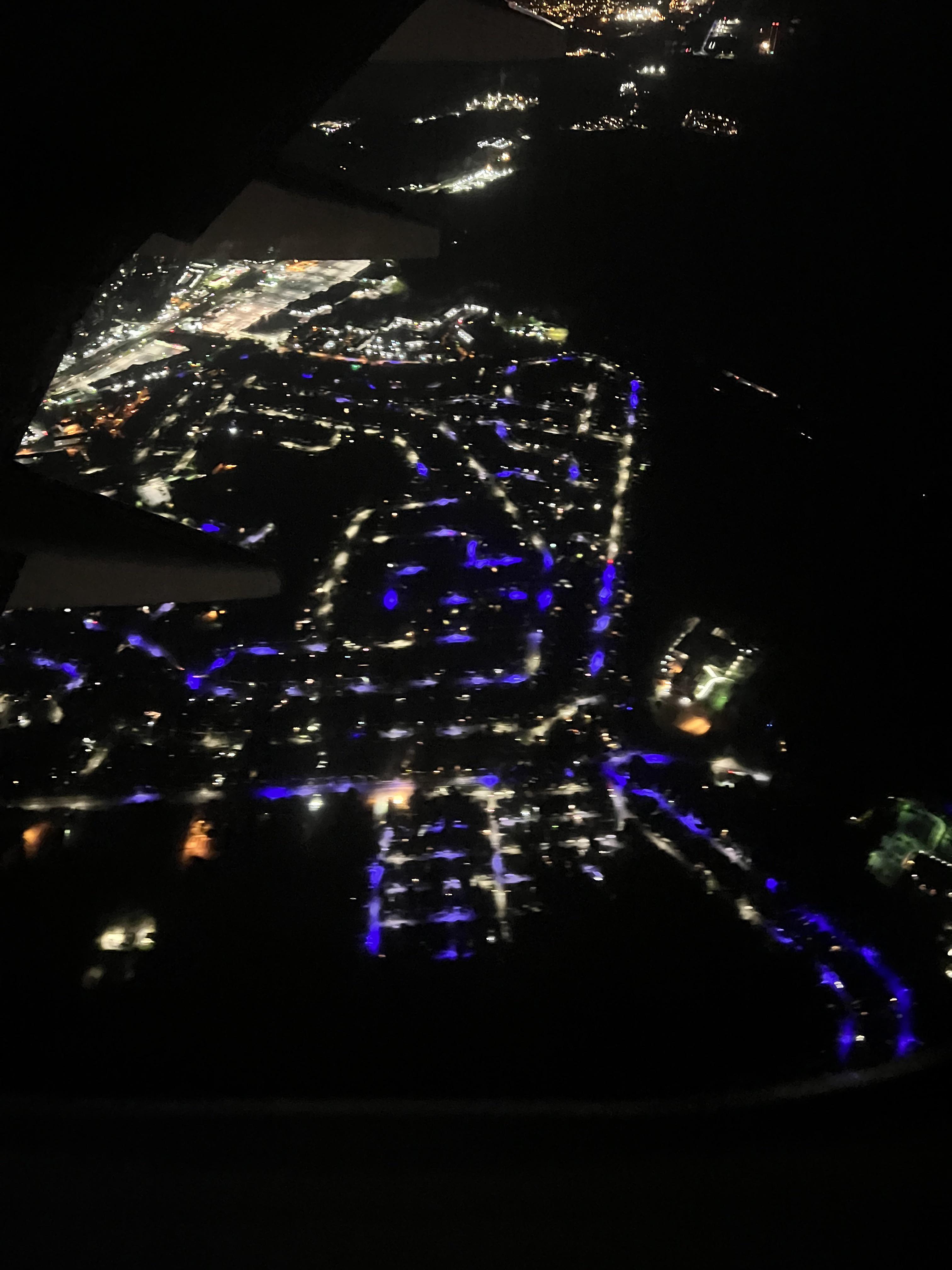 I noticed purple street lights near my place in northern Maryland and I