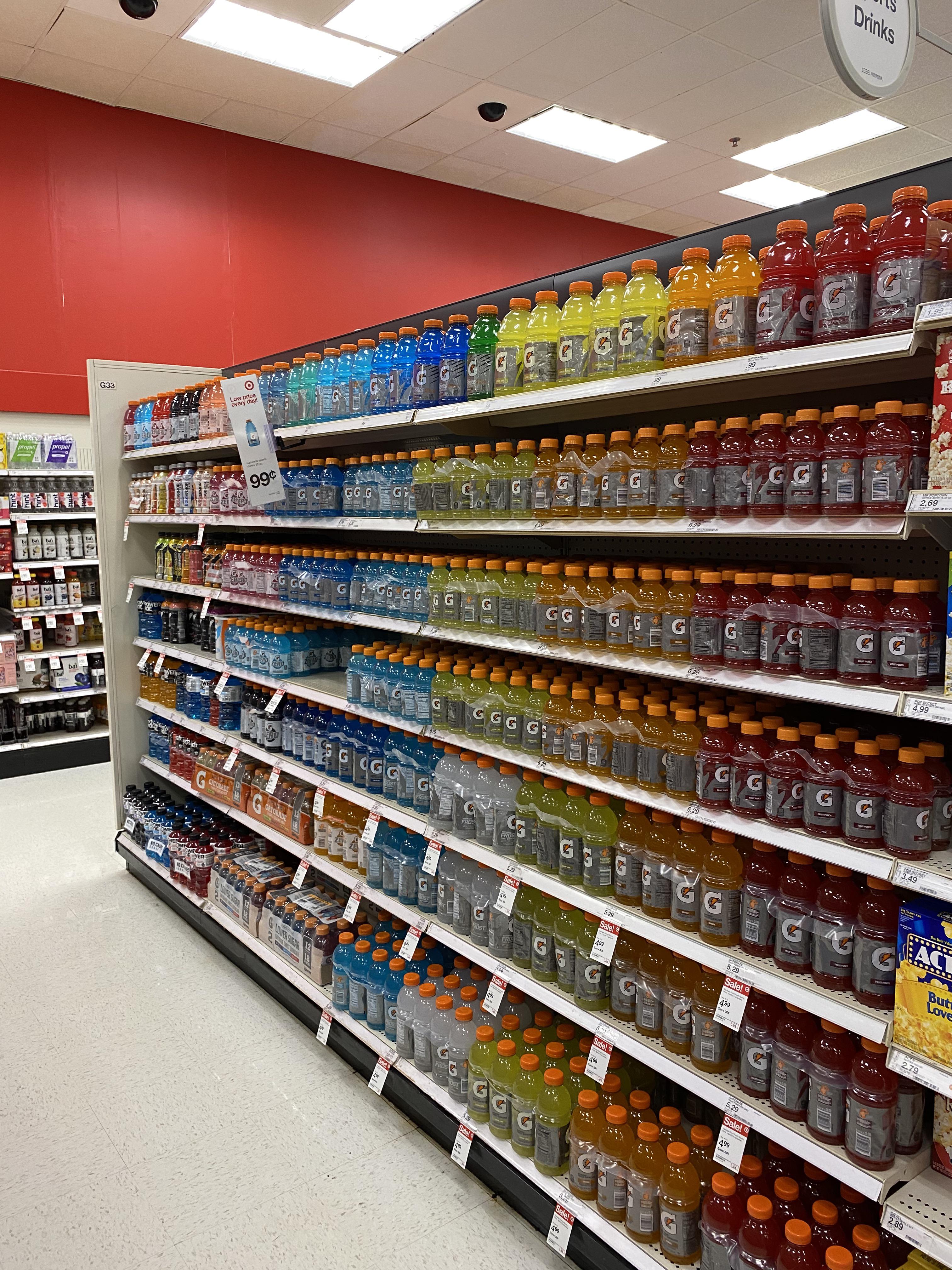 Even though lots of Gatorade has been coming in, I love how this looks