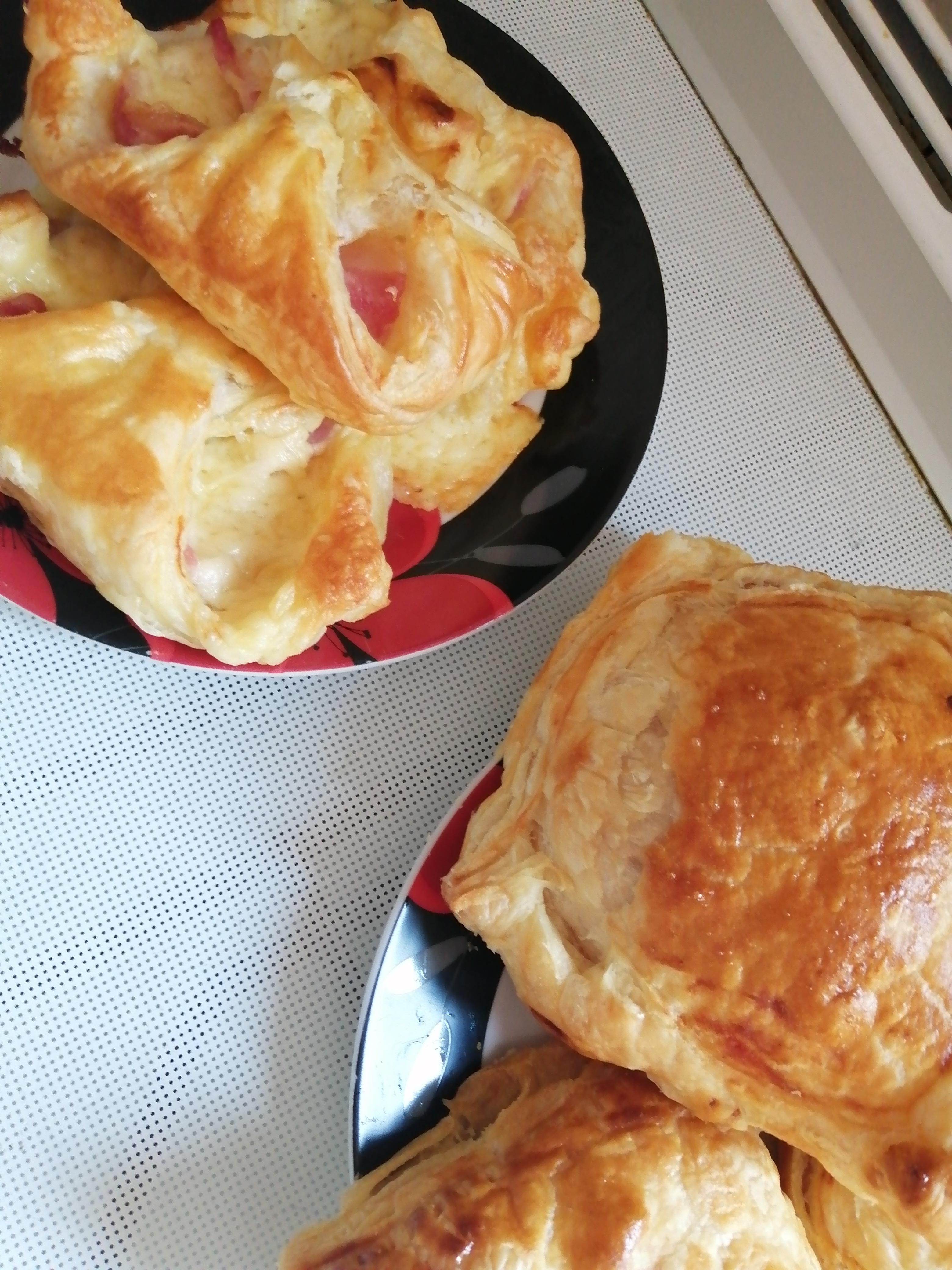 Cheese & Bacon turnovers and Sausage & Bacon bakes! As a cooking