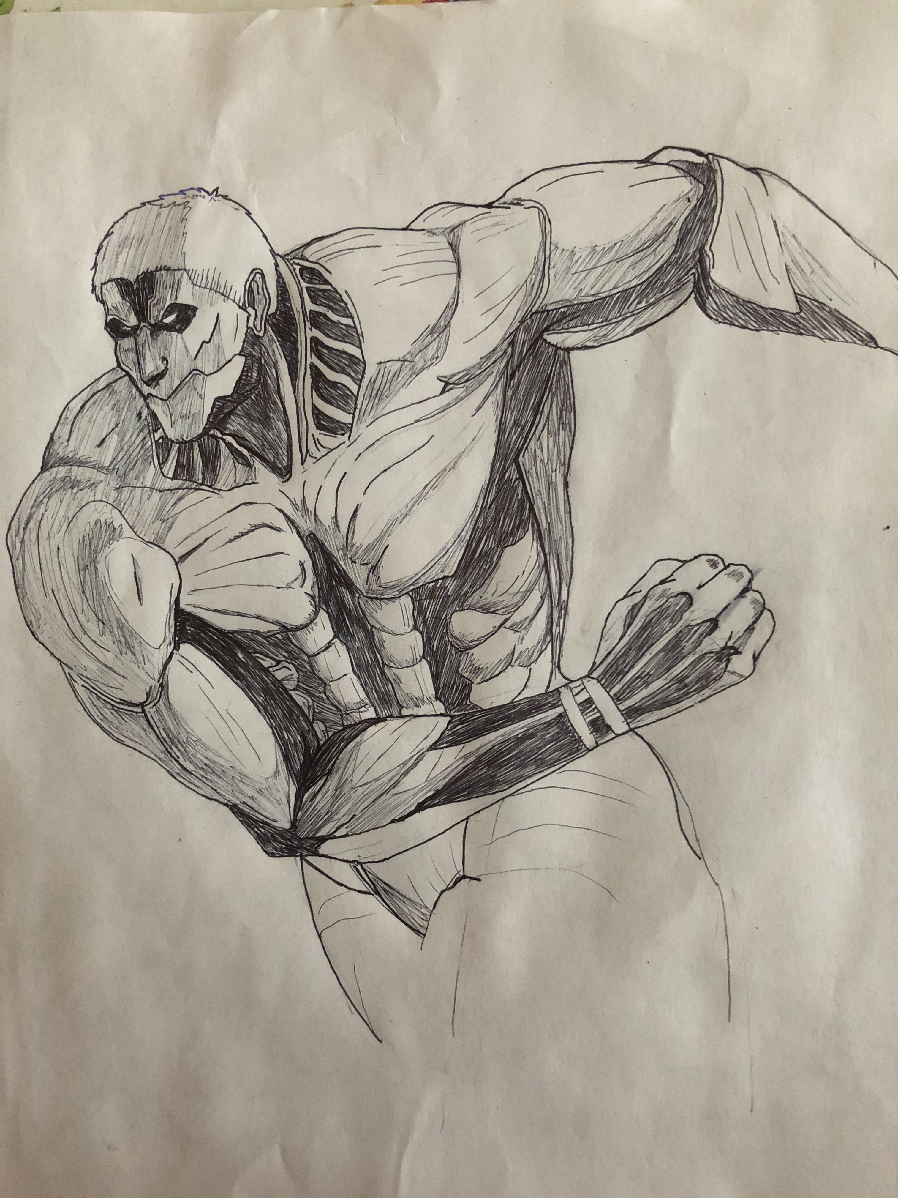 Armored titan sketch r/ShingekiNoKyojin