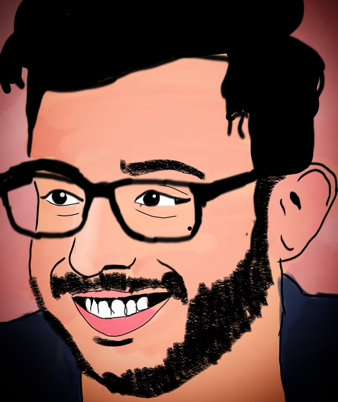 One more Gulabi dil photo with Gulabi background CarryMinati