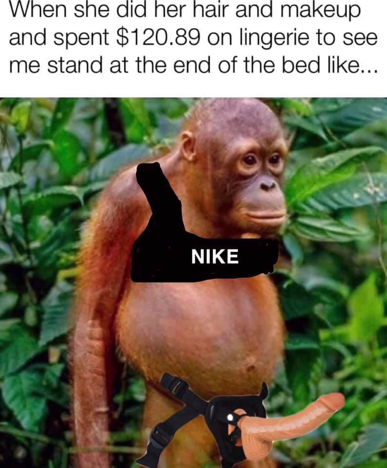 every time i catch a glimpse of myself with the strap on i see this