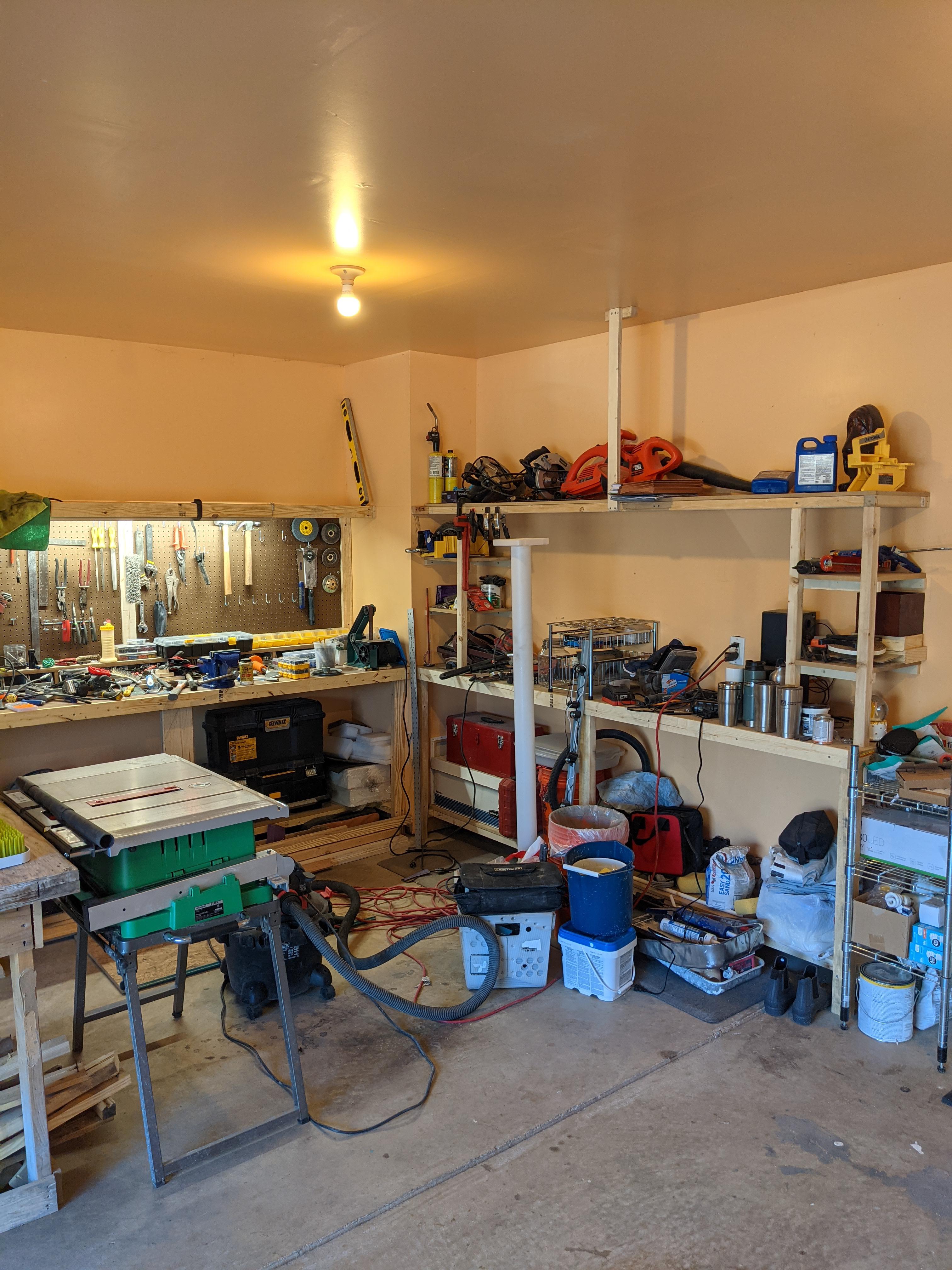 Bench built but nowhere to store my junk yet r/Workbenches