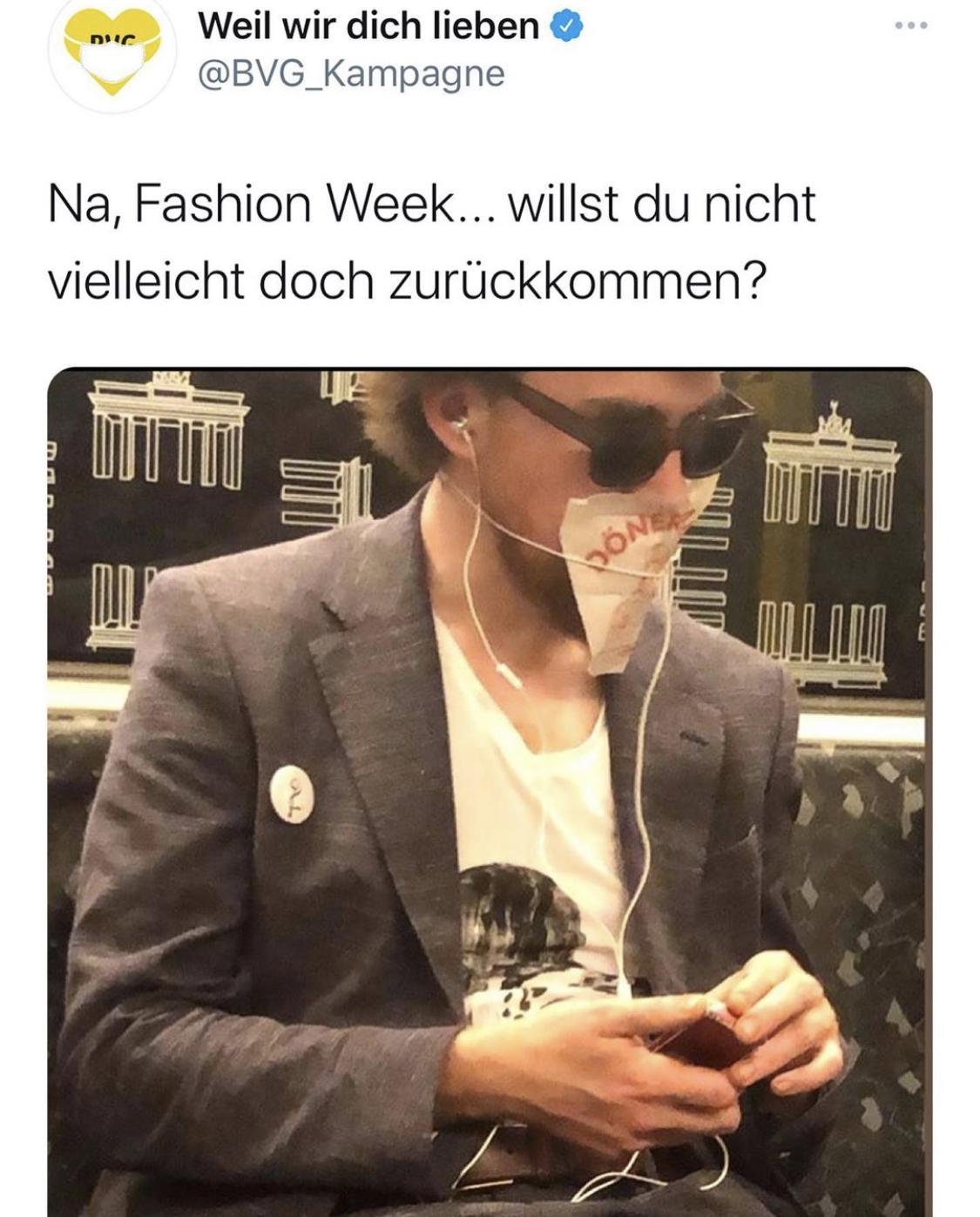 funny tweet from the BVG berlin