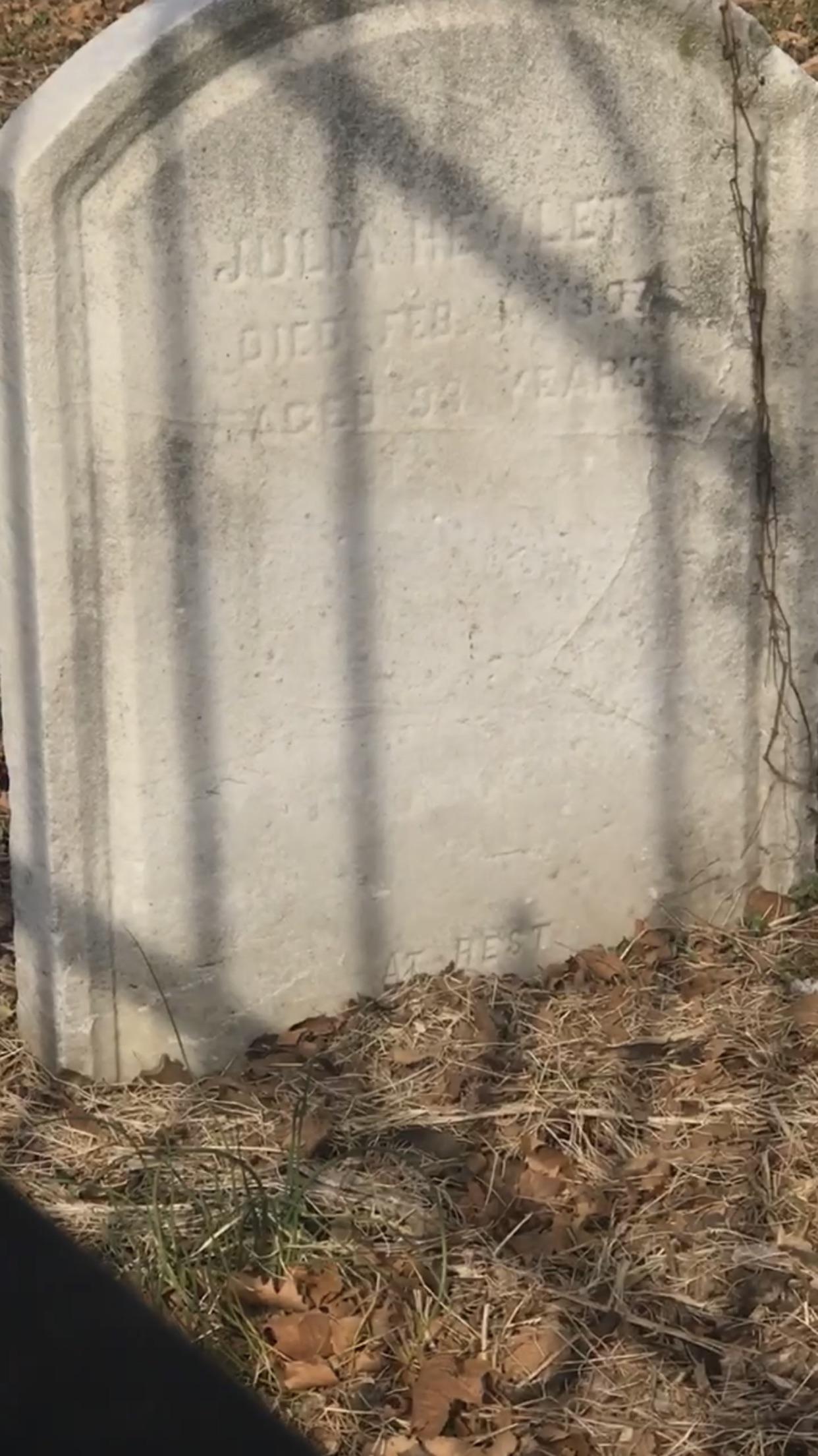 This is from a cemetery in Gravesend, Brooklyn. 1307 ? Or