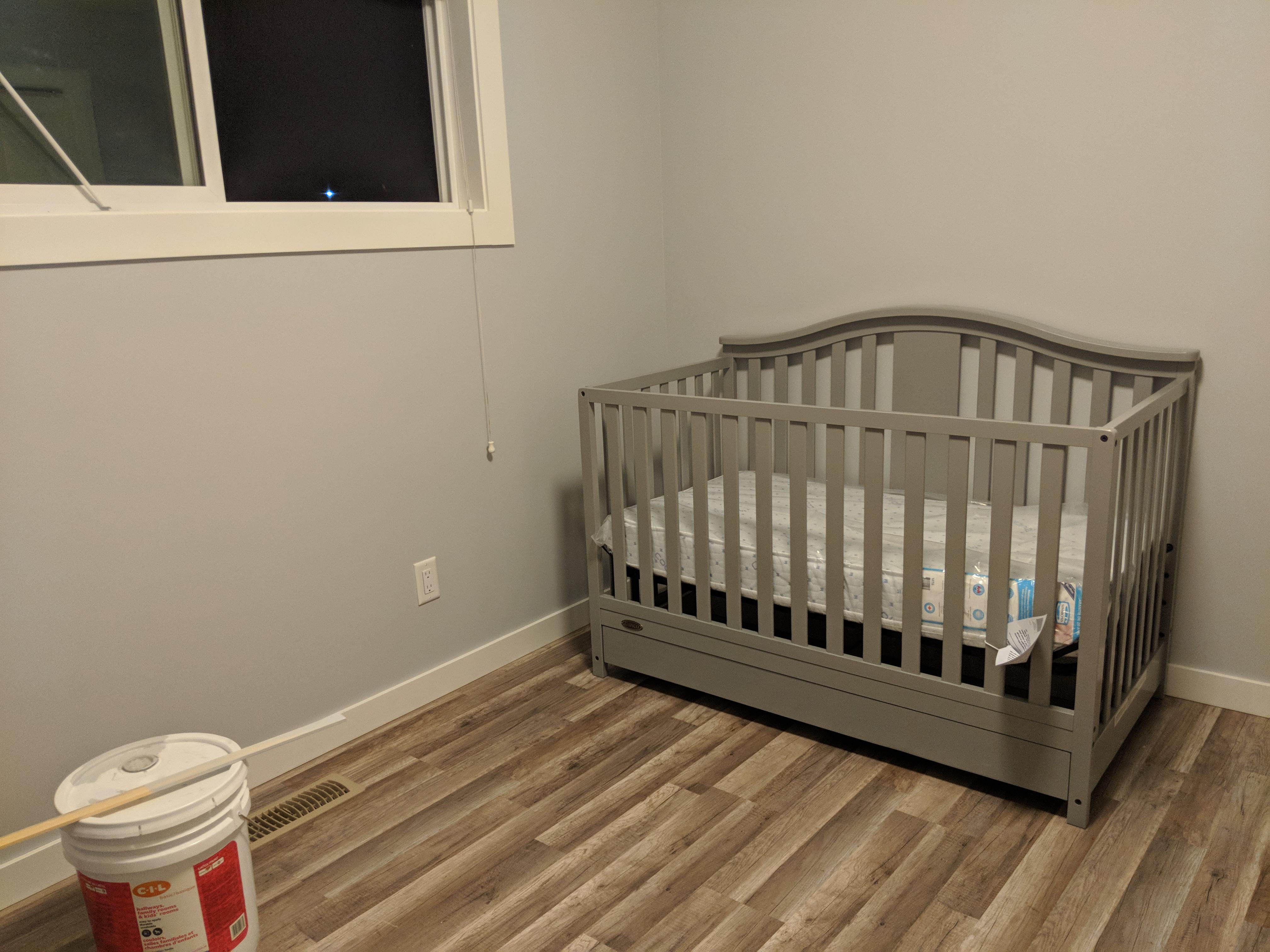 Two years of trying and we finally got to paint our boy's nursery today
