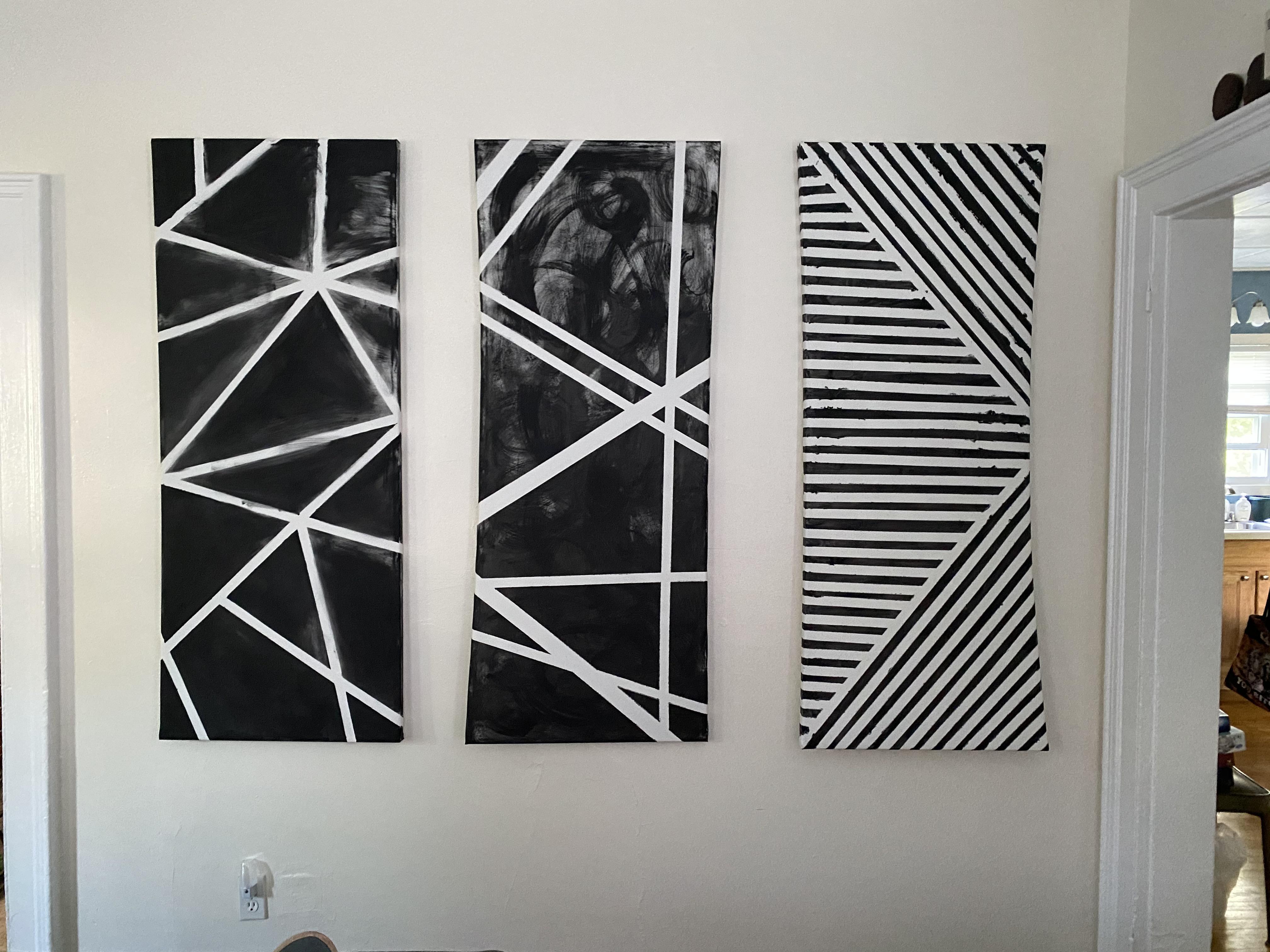 Art project I did with my kids. Bought wood from Home Depot and had