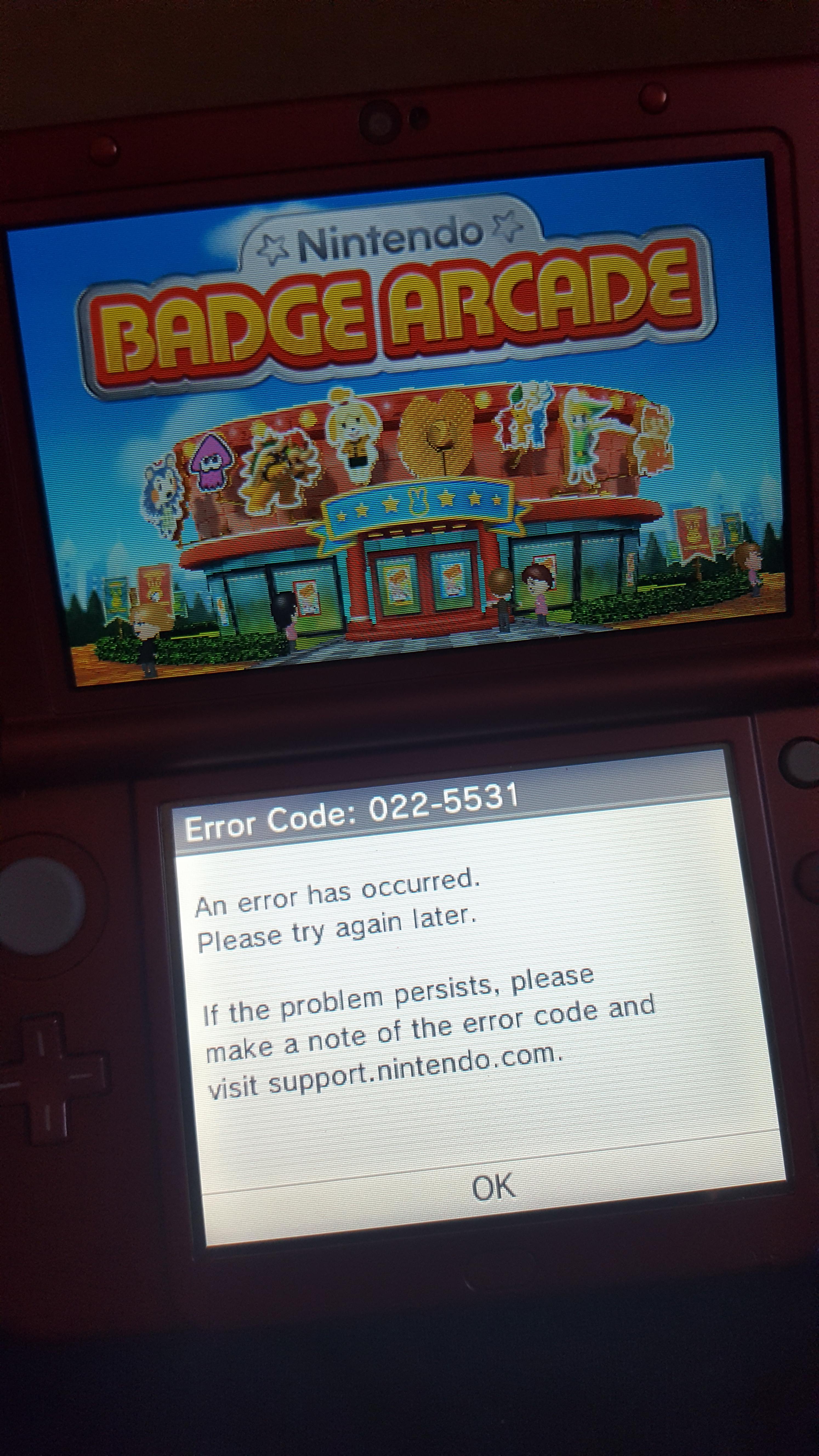 Is the 3DS down for anyone else? Cant get into the Badge Arcade