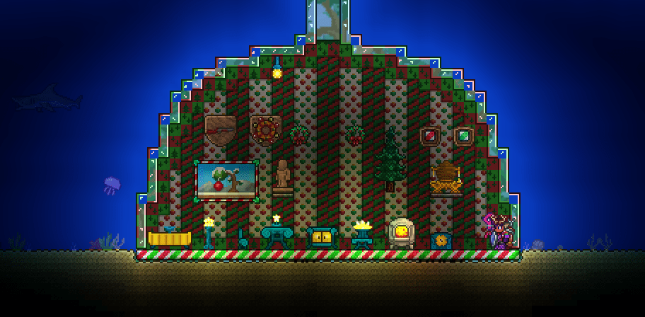 Made a little underwater Christmas house in the ocean. What do you