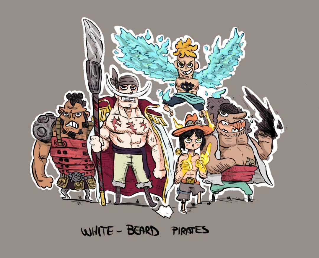 Whitebeard crew fanart by me r/OnePiece