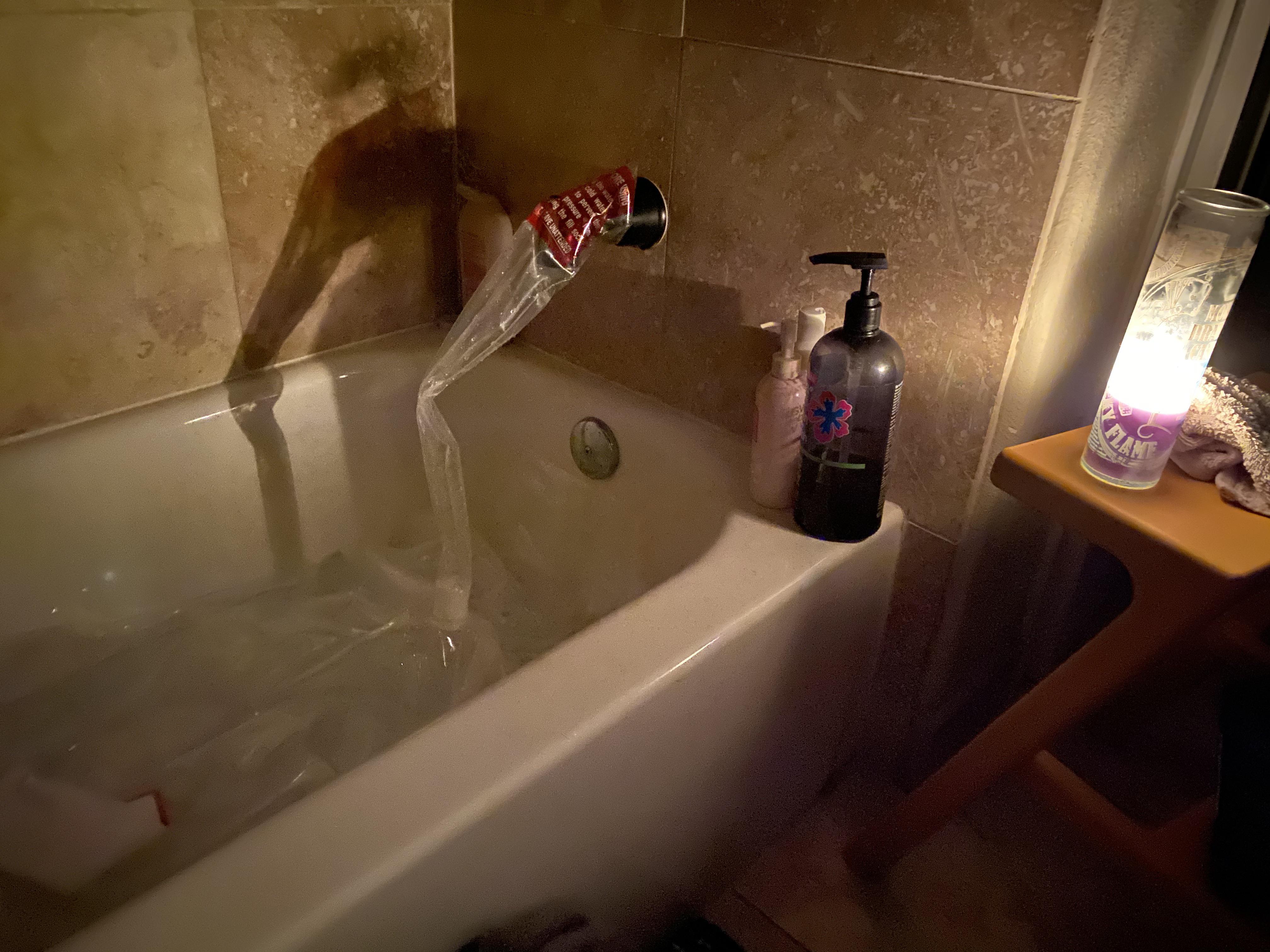 No power, low water. Hanging in my bathroom filling up my Water Bob. Houston knows how to PARTY