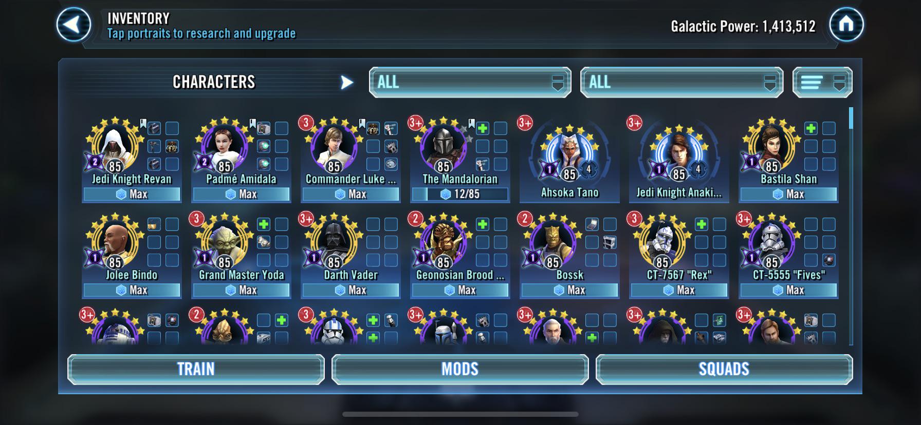 Wondering who to zeta next and what. Thoughts? swgoh.gg below r