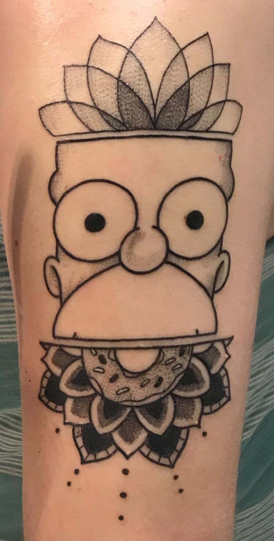 Homer Lotus/Mandala Megan Chuntz Dogstar Tattoo