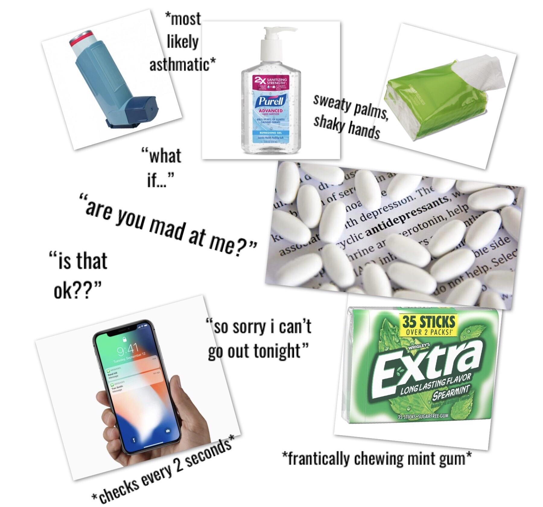 Anxiety starter pack r/starterpacks