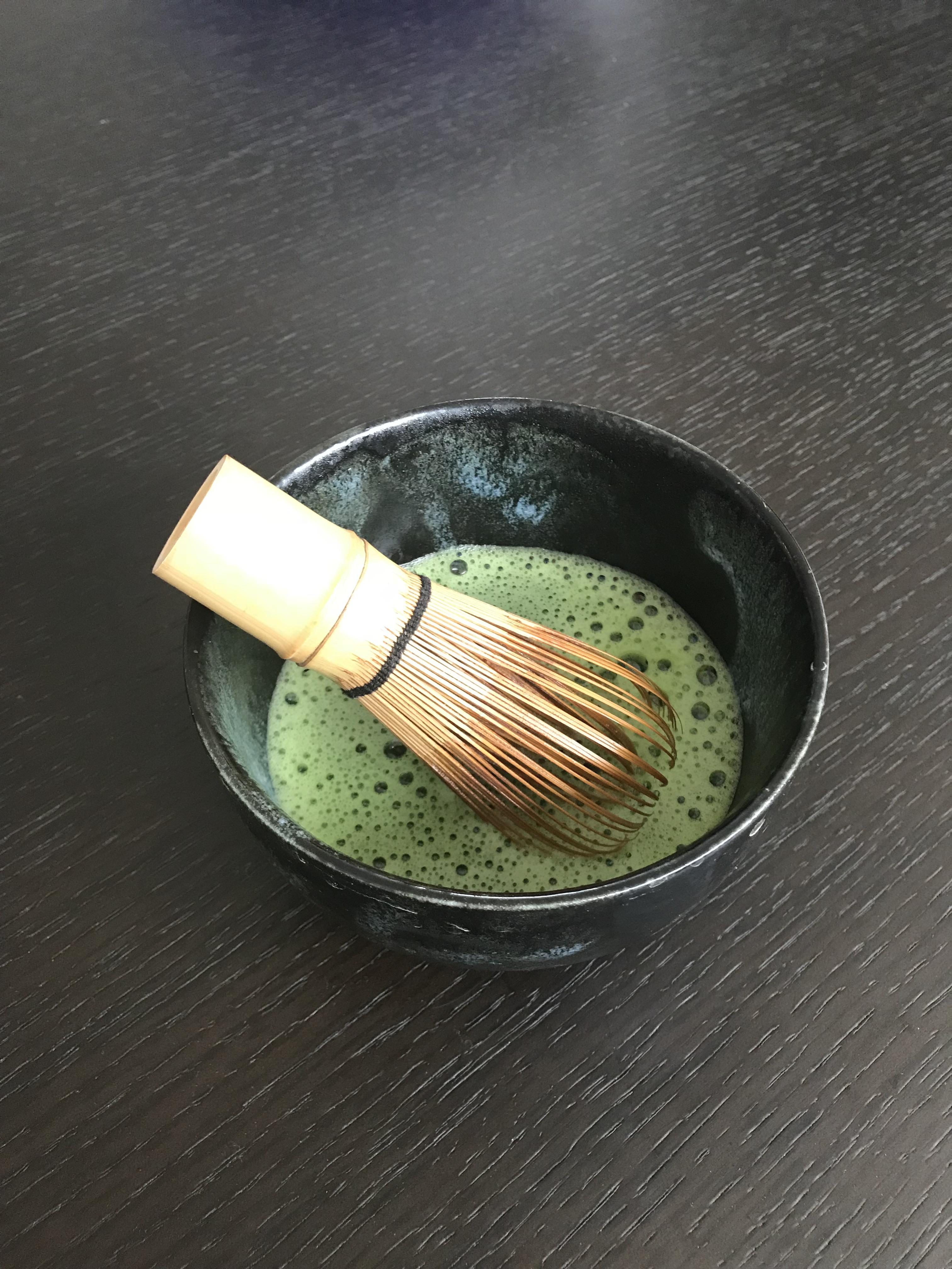 Freshly whisked ceremonial grade matcha tea from Kyoto r/tea