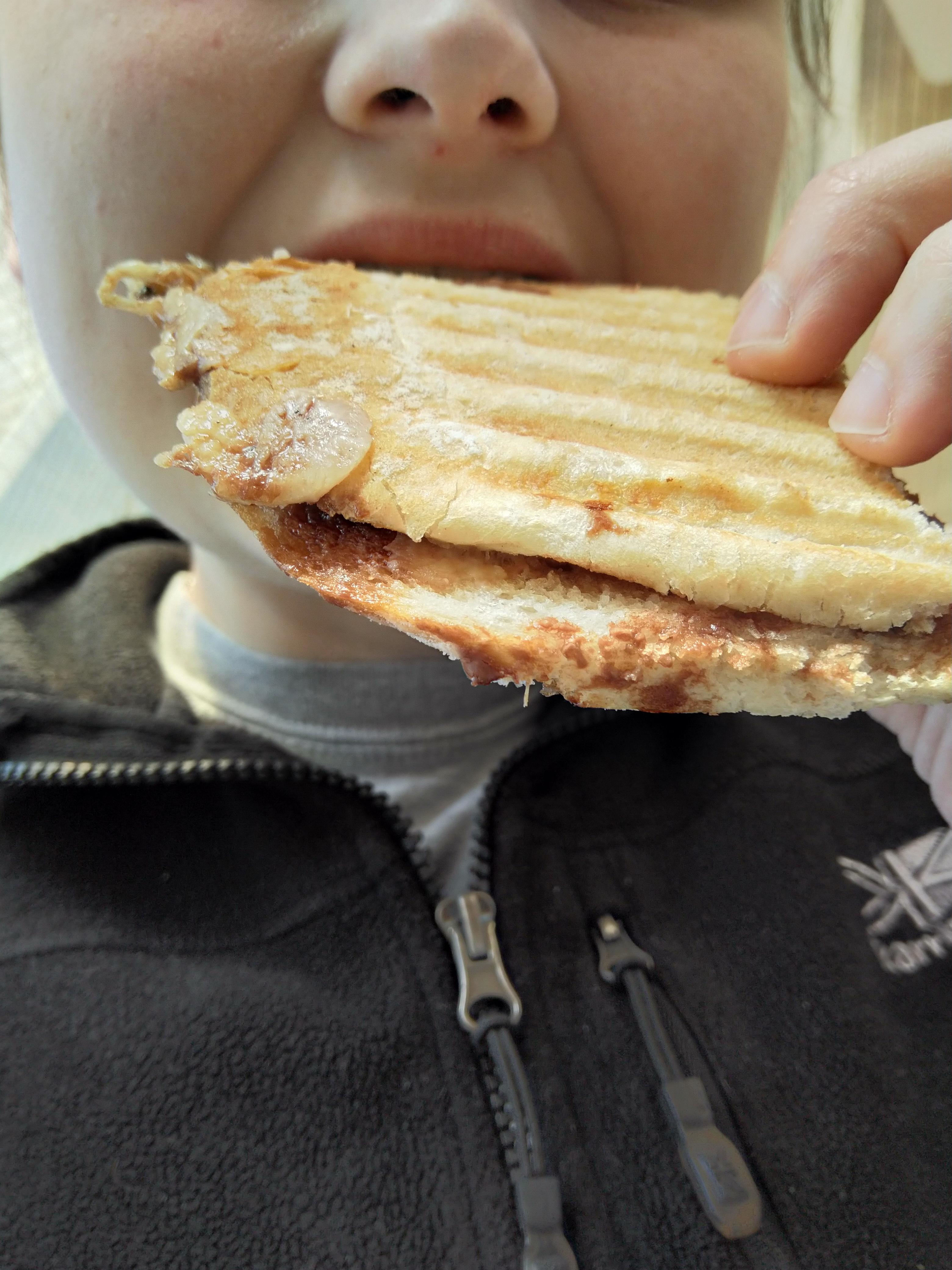 Chocolate cheese toasties are my favourite treat (chocolate spread
