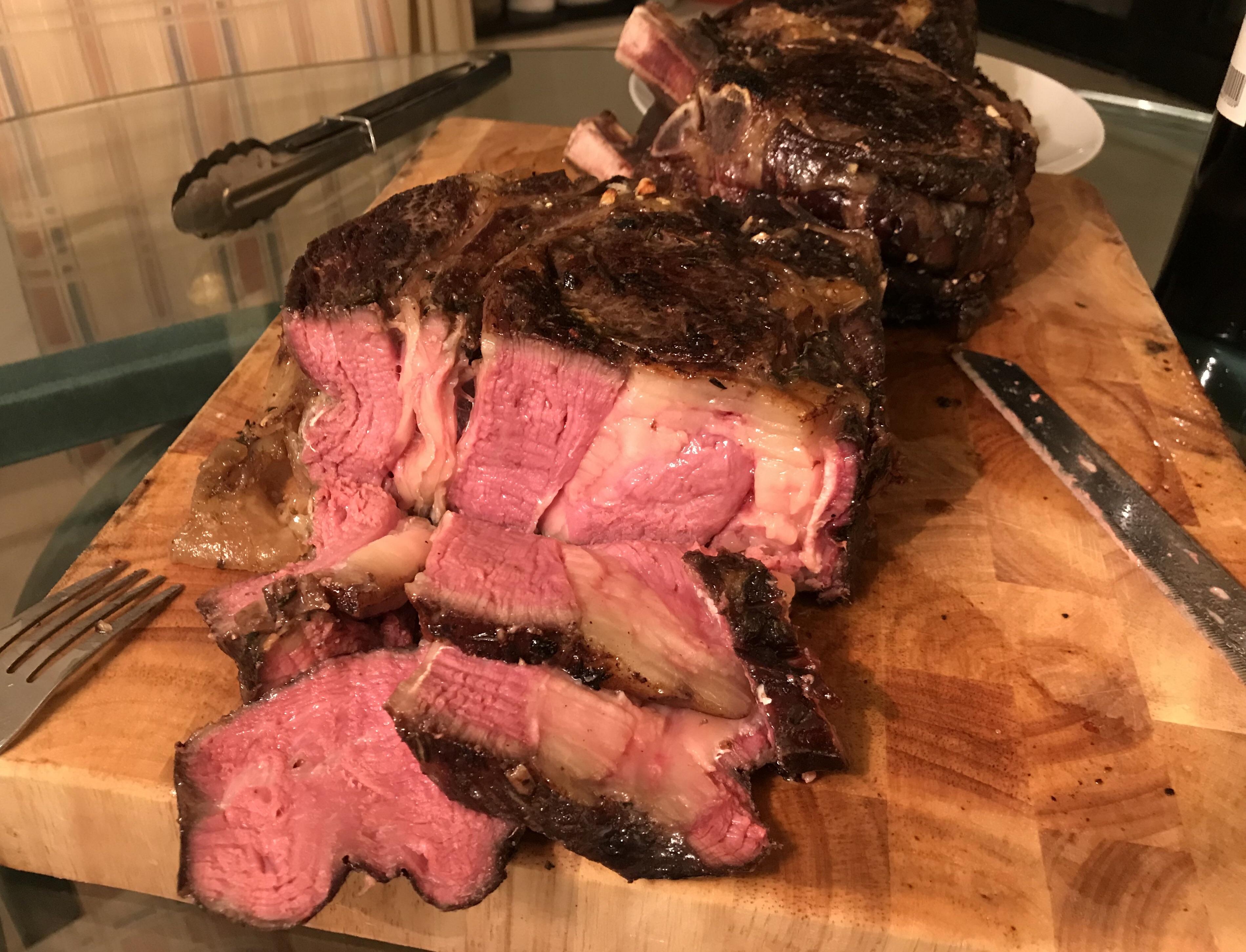 SomeBabble 7h slow roasted rib of beef [homemade]