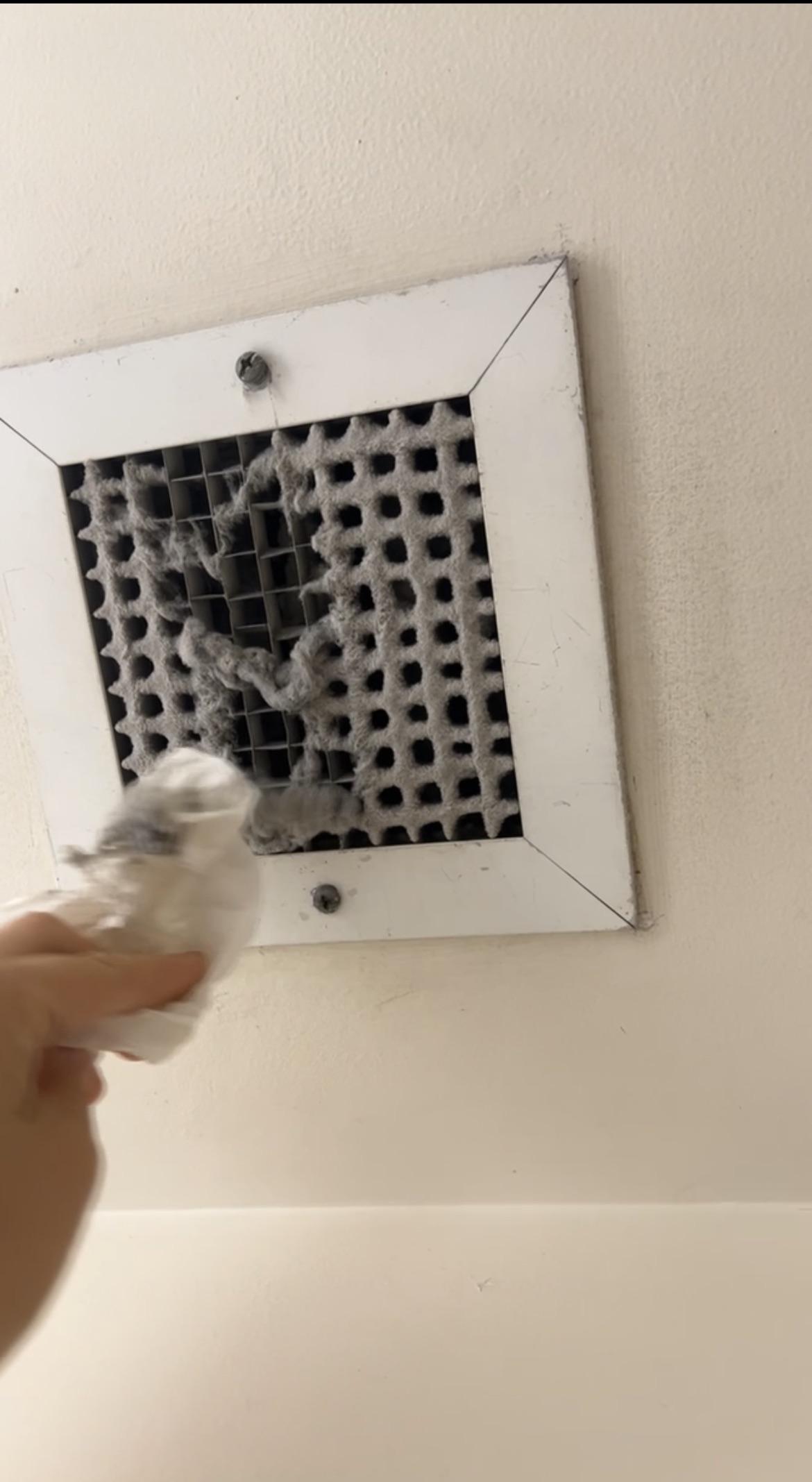 The bathroom ceiling vent in a hospital I visited today. r